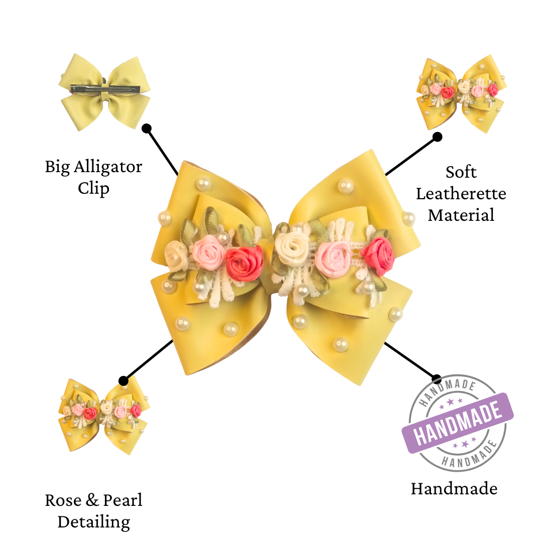Yellow Gulmohar Pastel Alligator Clip