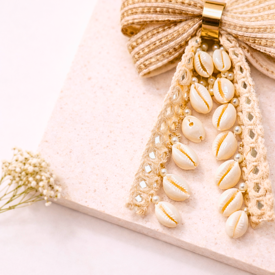 Jute and Kaudi PiggyTail Bow Alligator Clip