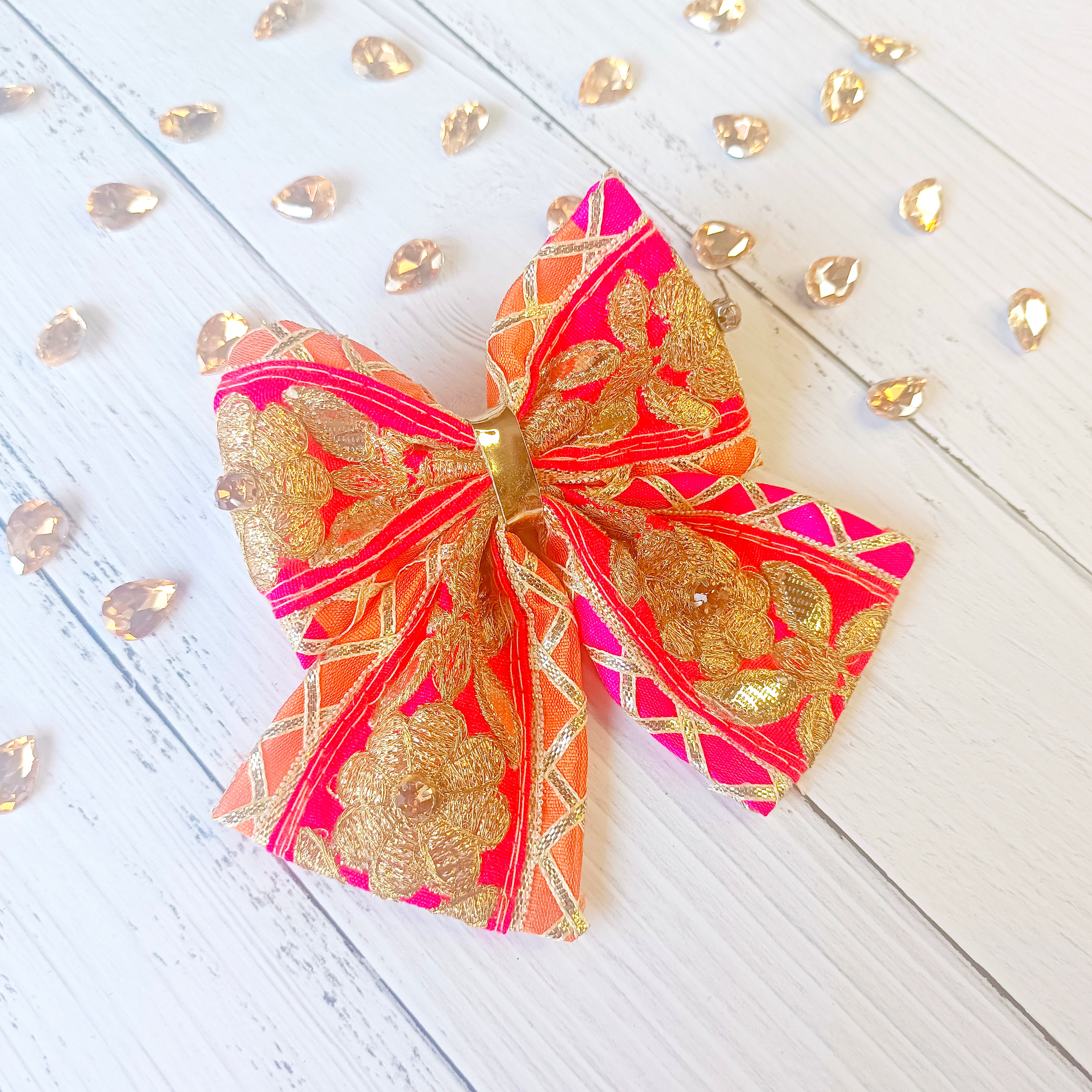 Piggy Tail Zari Alligator Clip - Multicolor