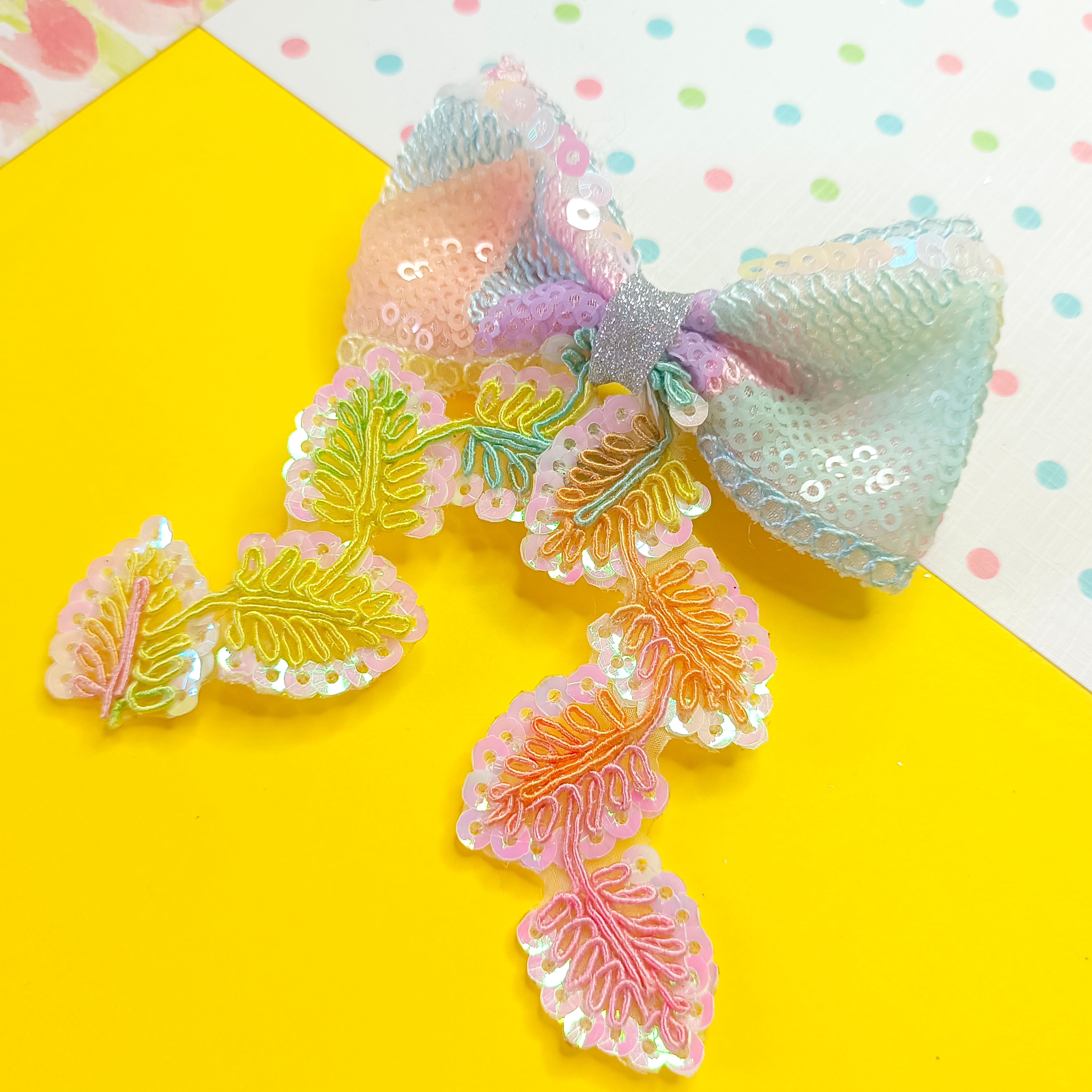 Soft Hues Piggy Tail with Falling Leaves