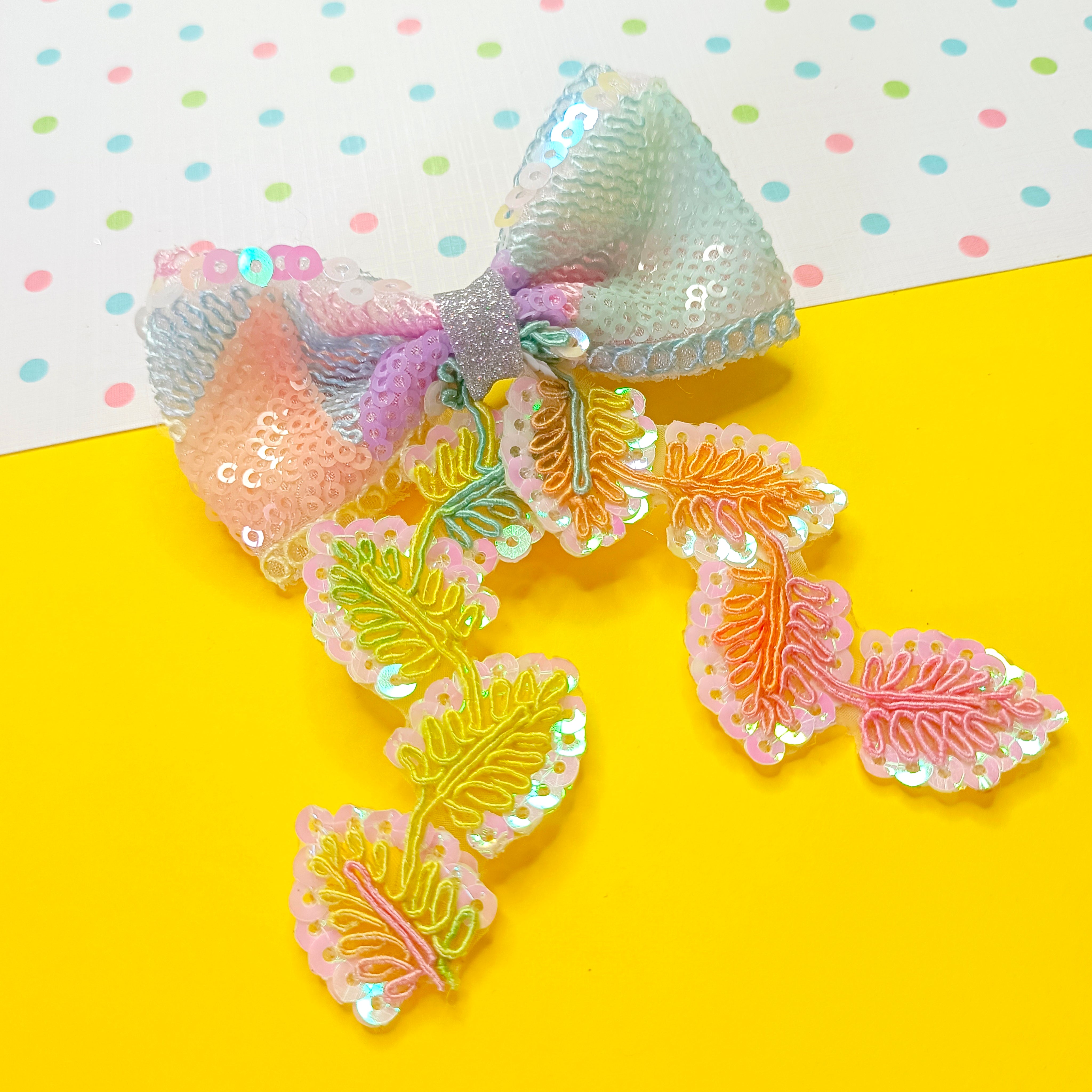 Soft Hues Piggy Tail with Falling Leaves