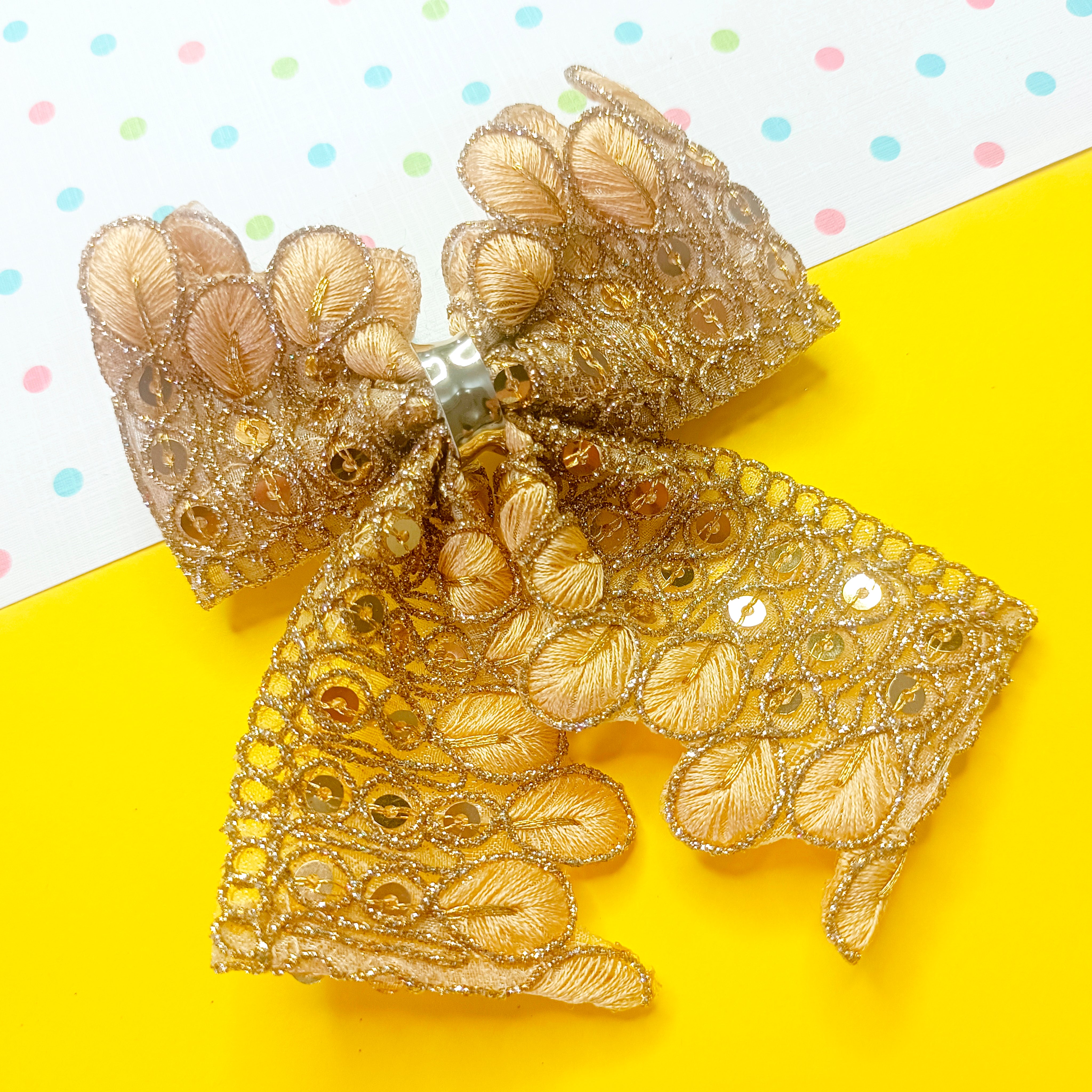 Peacock Feather Piggy Tail Alligator Clip - 5 Colors