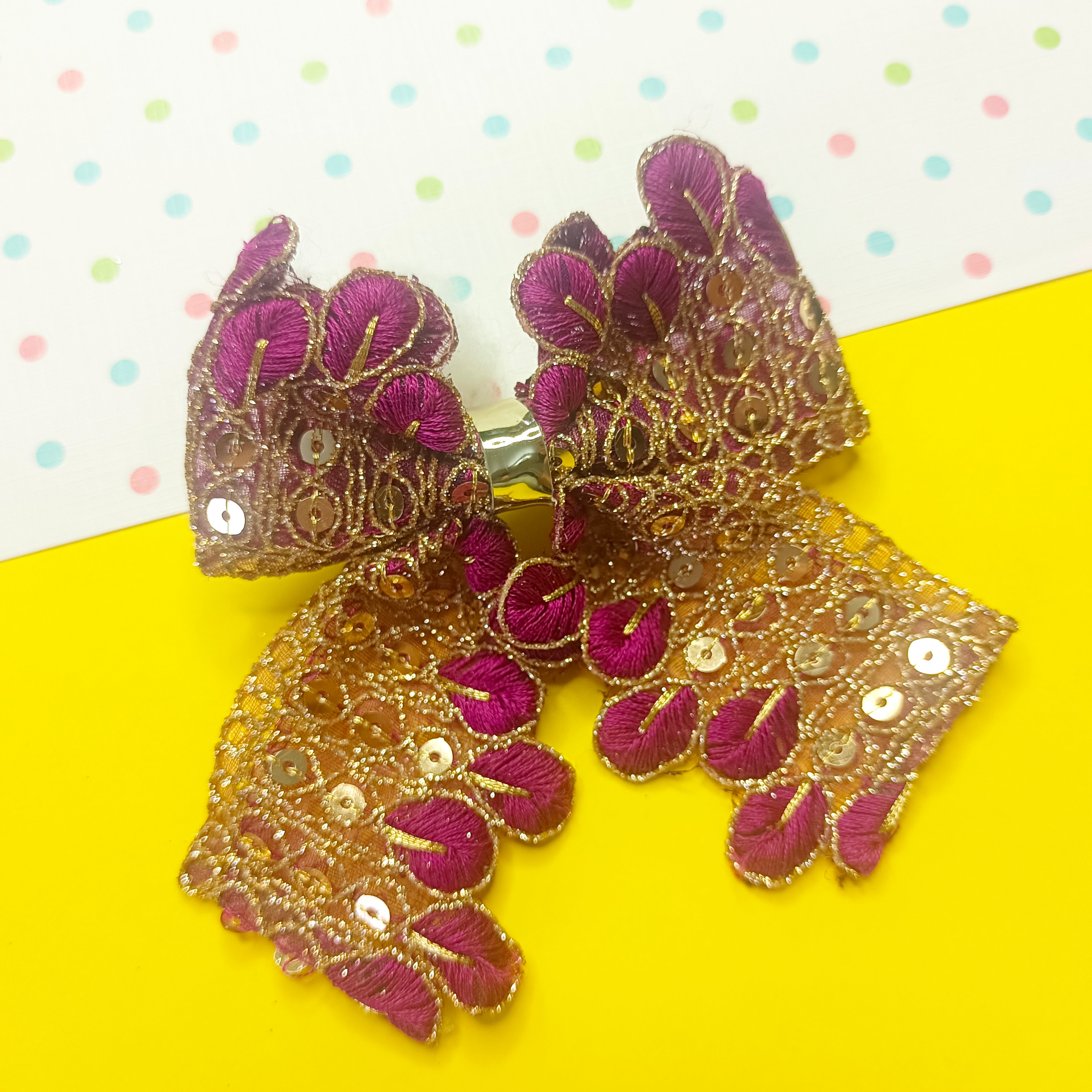 5 Colors Peacock Feather Piggy Tail Alligator Clip