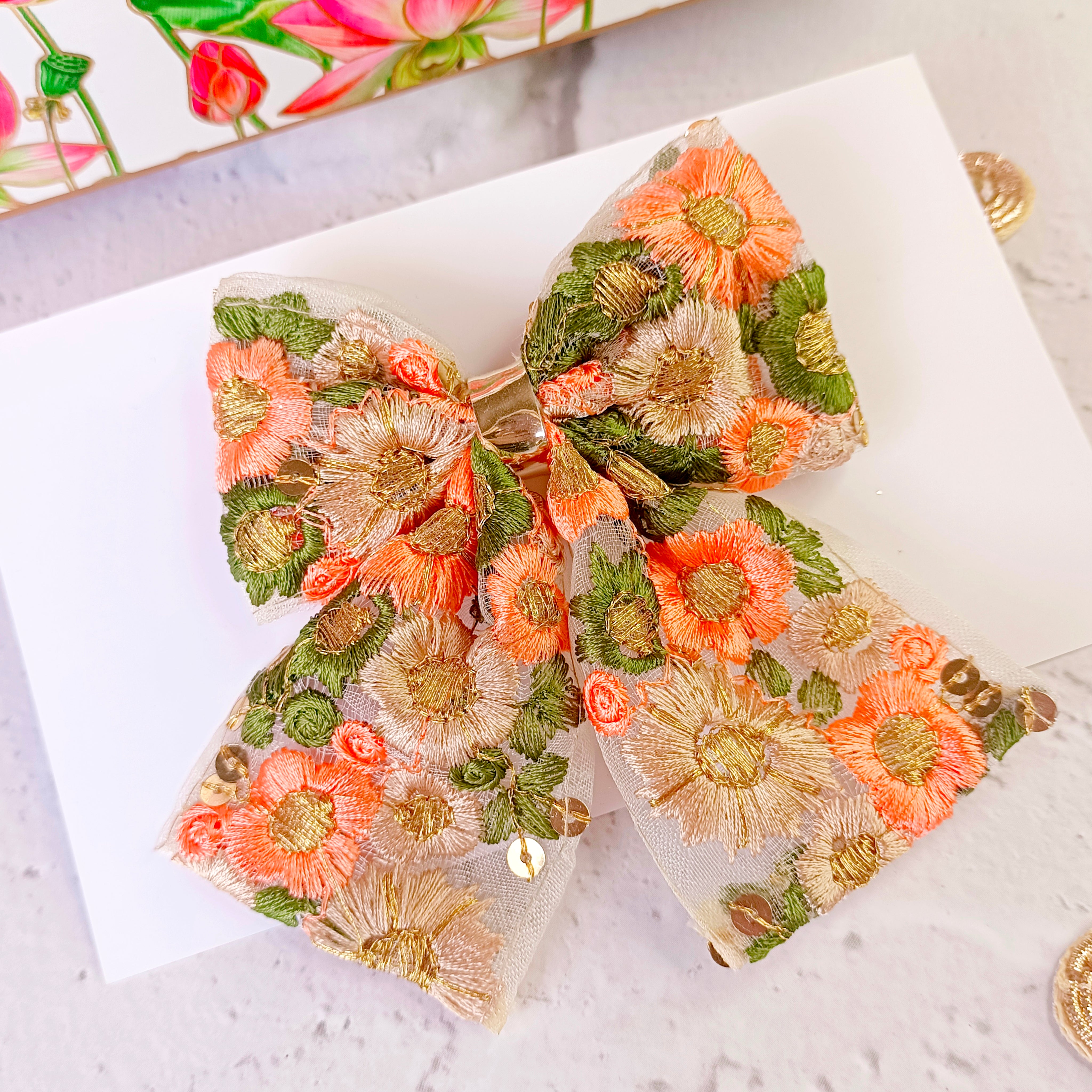 2 Colors Petite Blossom Piggy Tail Bow Clip