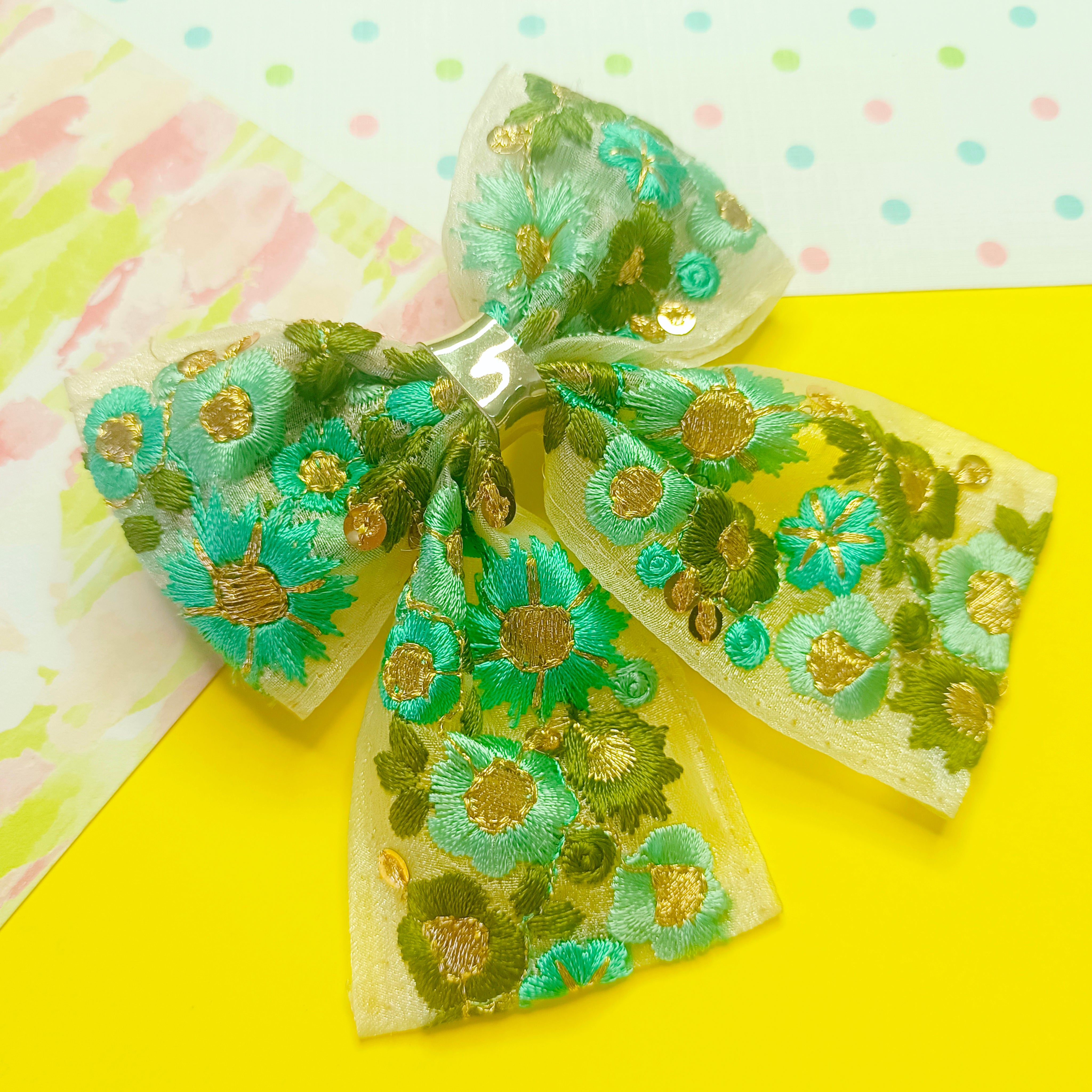 Petite Blossom Piggy Tail Alligator Clip - 3 Colors