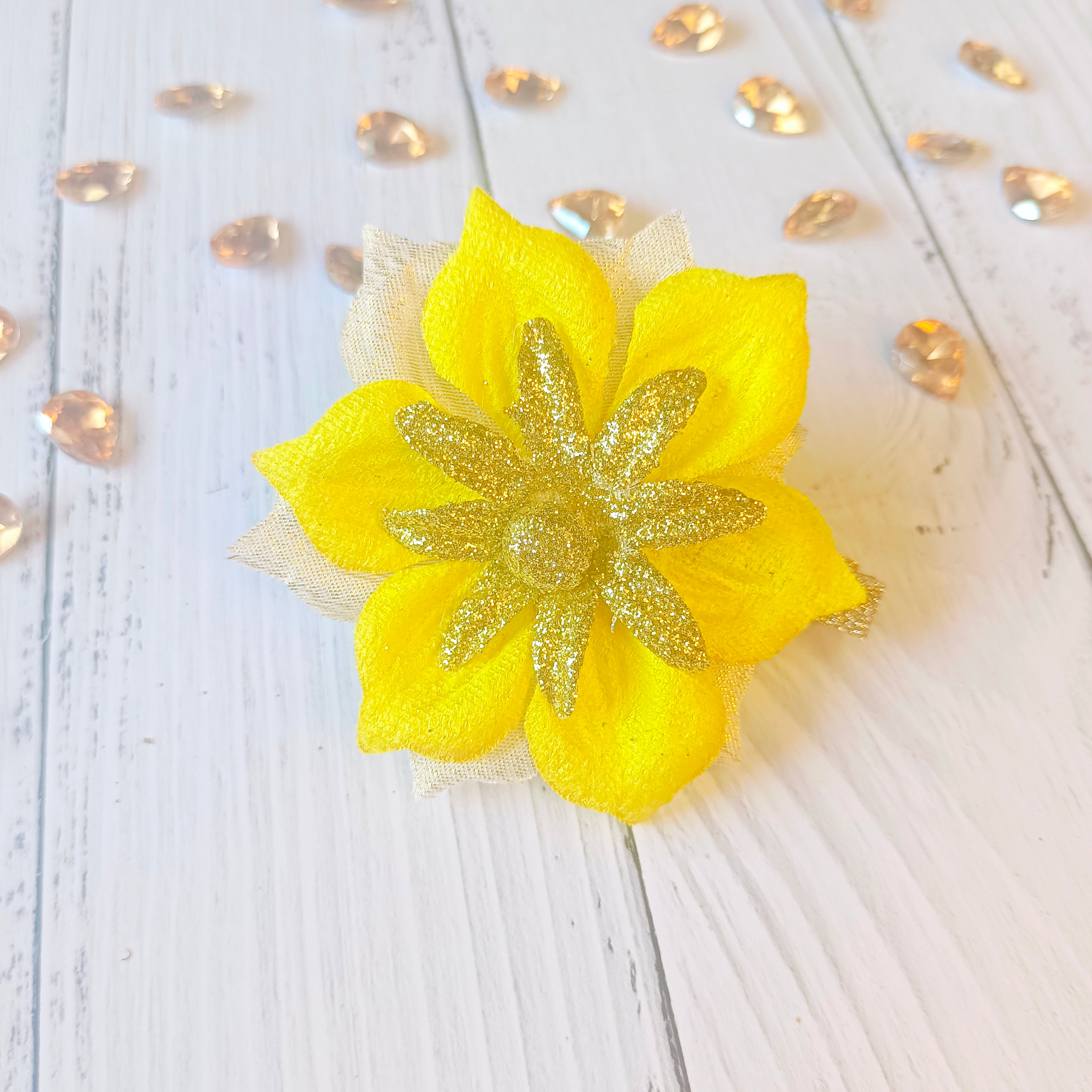 3 Colors Lily Flower Alligator Clip