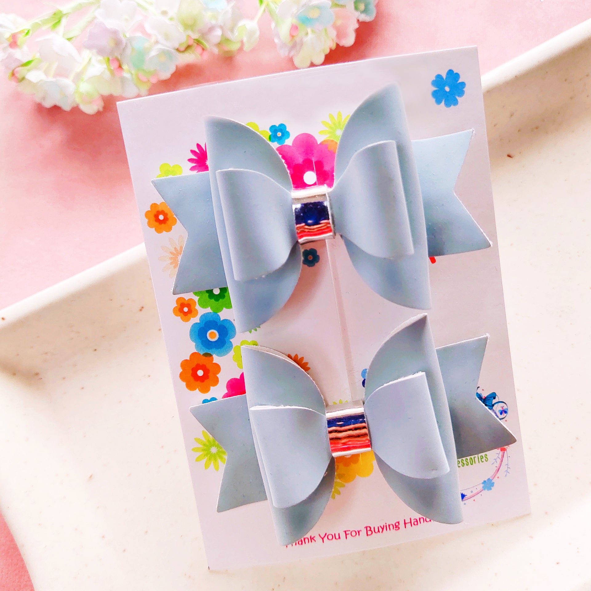 Double Layered Solid Color Pair - 4 Colors