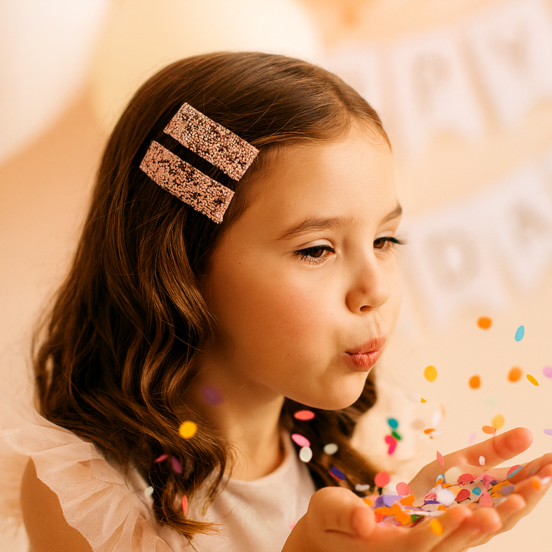 Blush Pink Beaded Alligator Clip