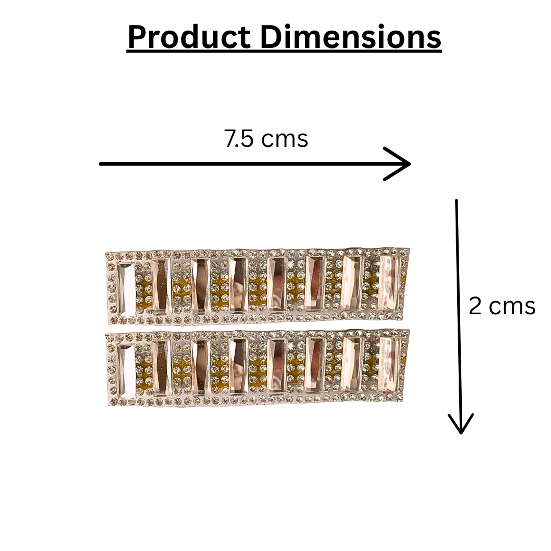 Silver Sparkle Beaded Alligator Clip