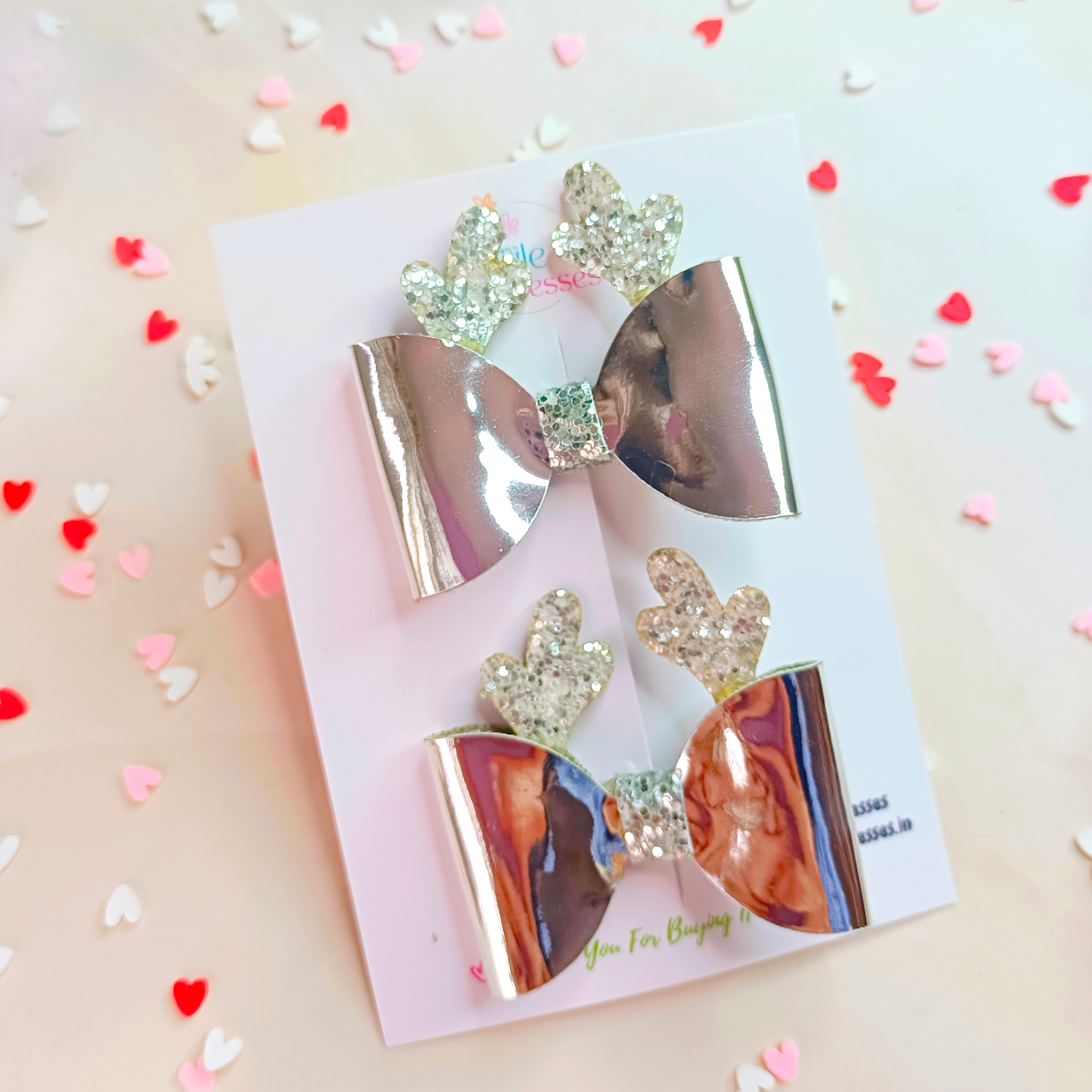 Reindeer Bow Clip Pair