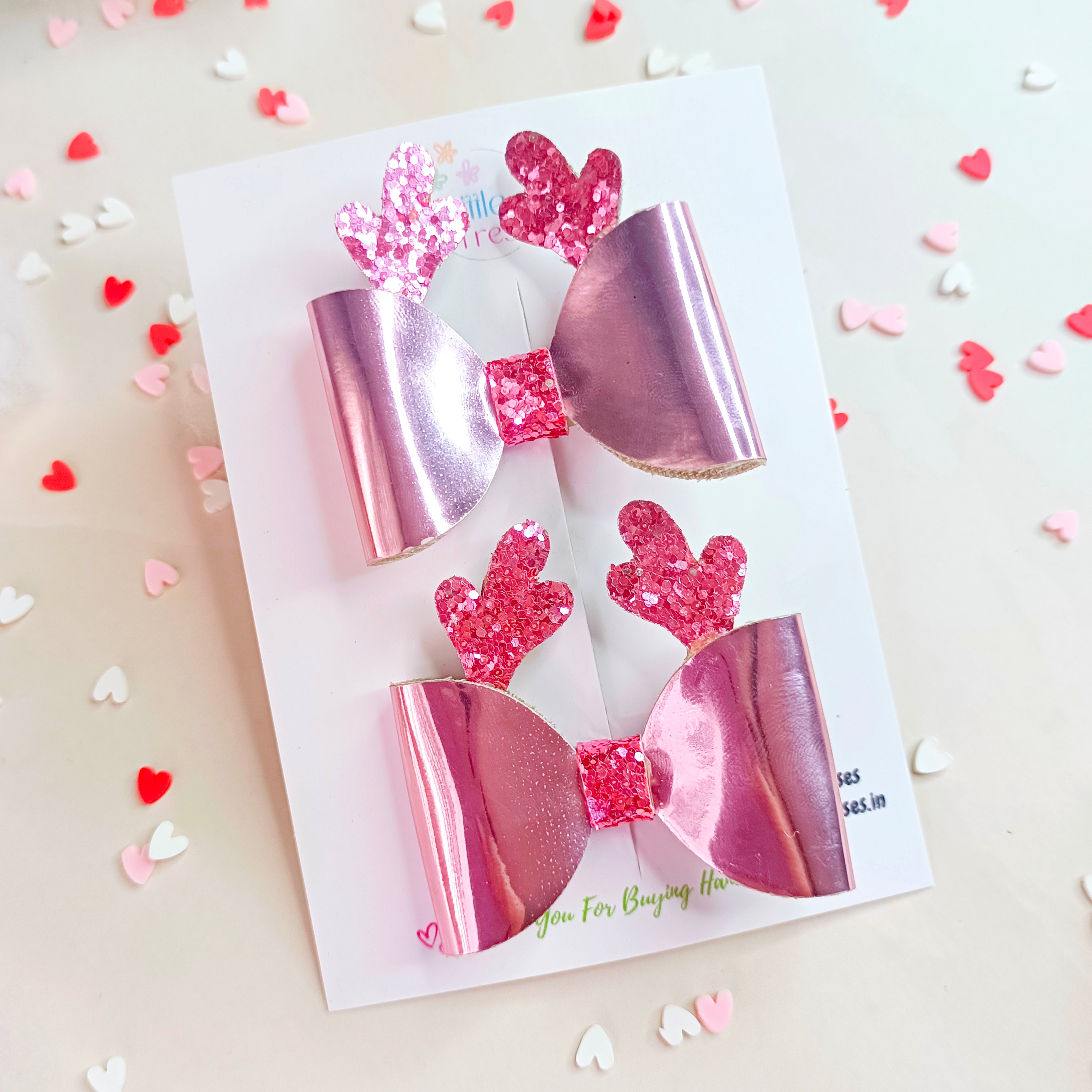 Reindeer Bow Clip Pair