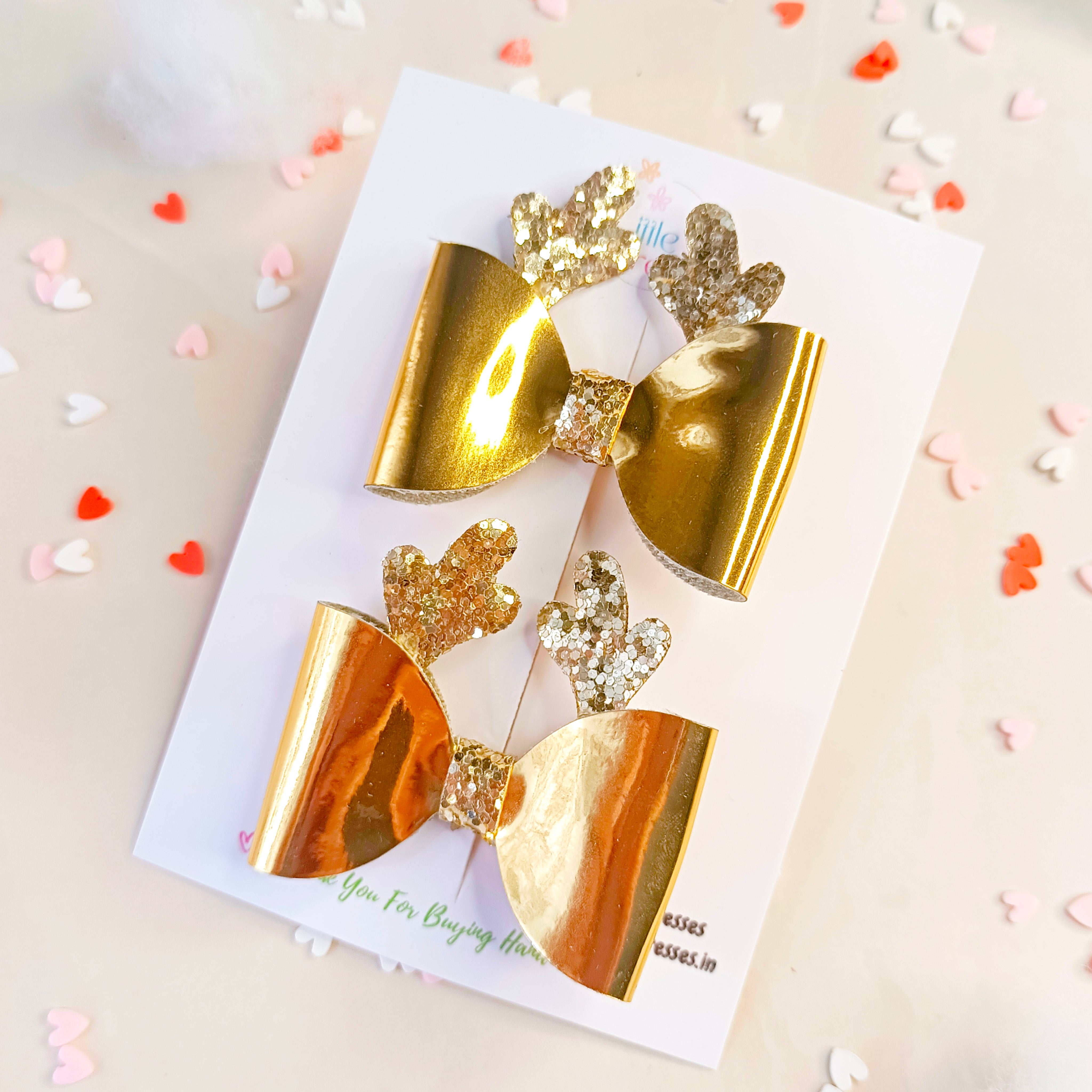 Reindeer Bow Clip Pair