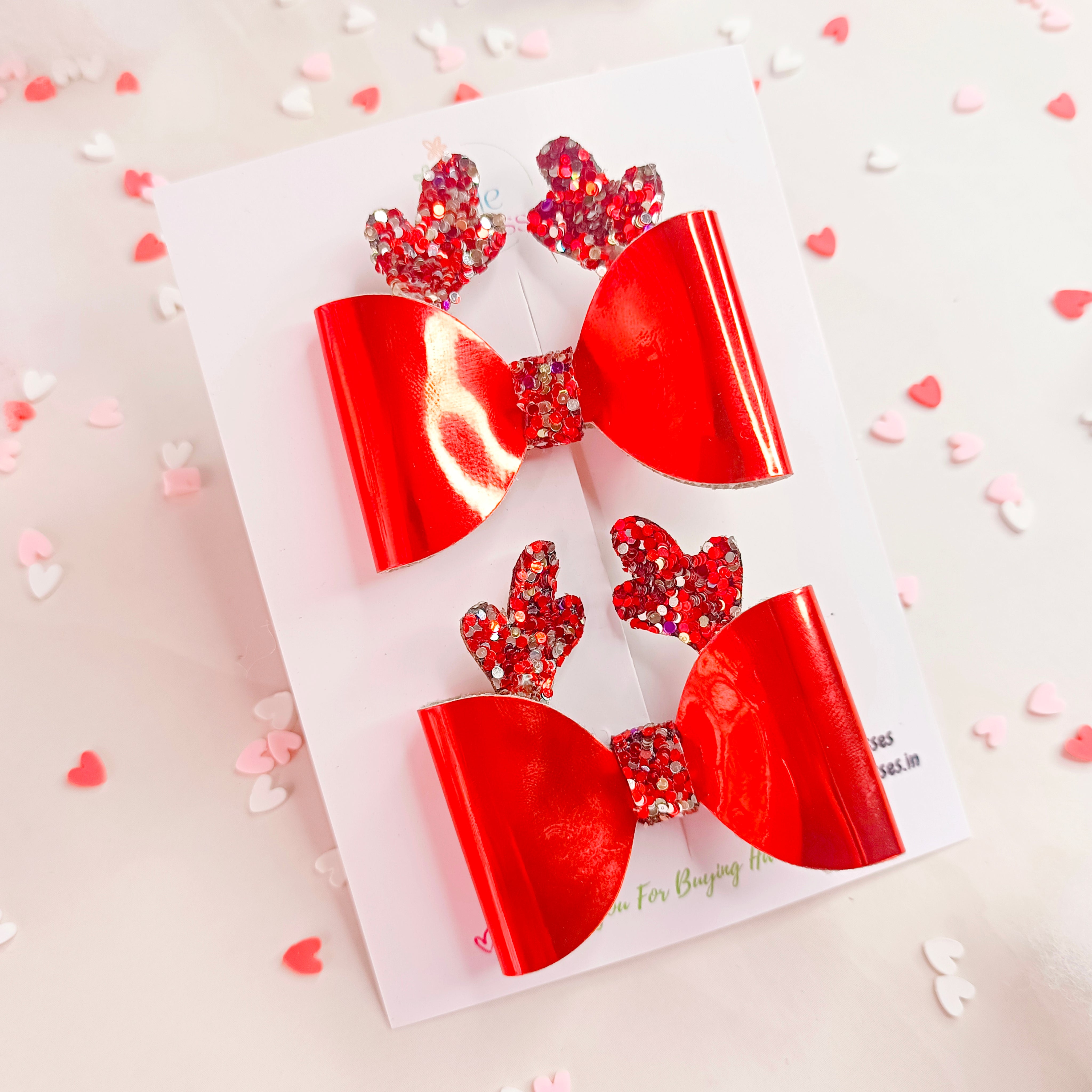 Reindeer Bow Clip Pair