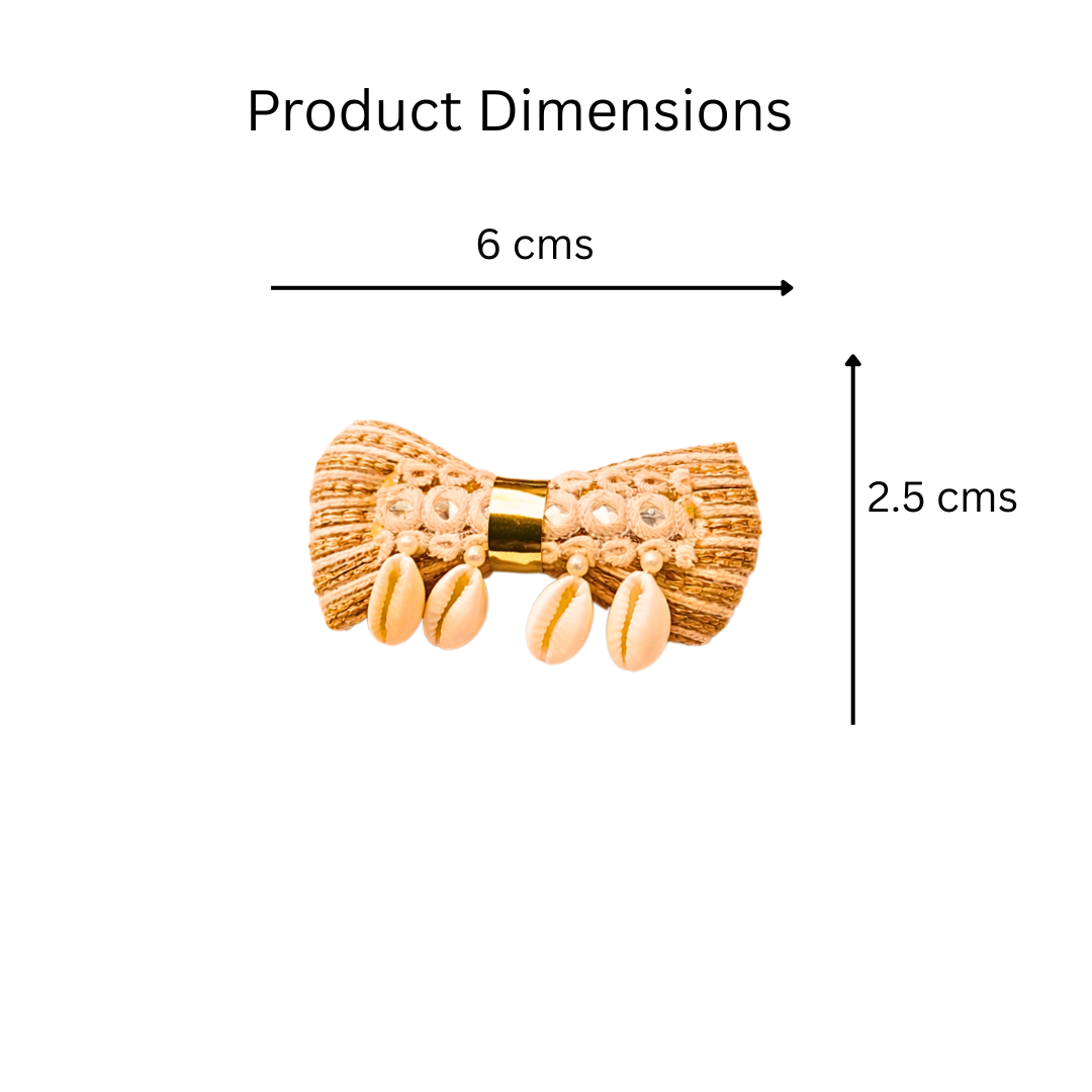 Pair of Jute Bow with Kaudi Alligator Clip