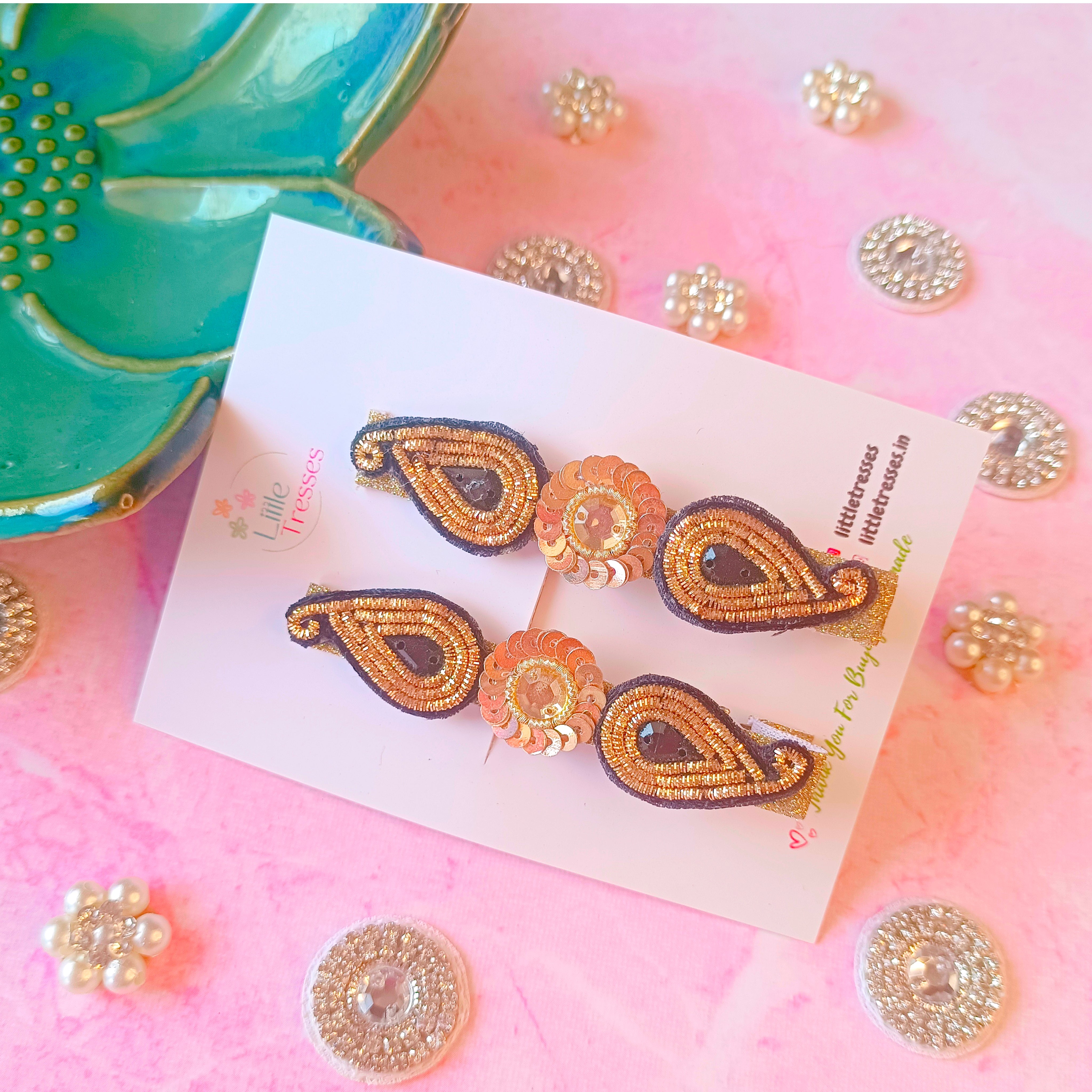 5 Colors Ethnic Ambi Design Alligator Clip Pair