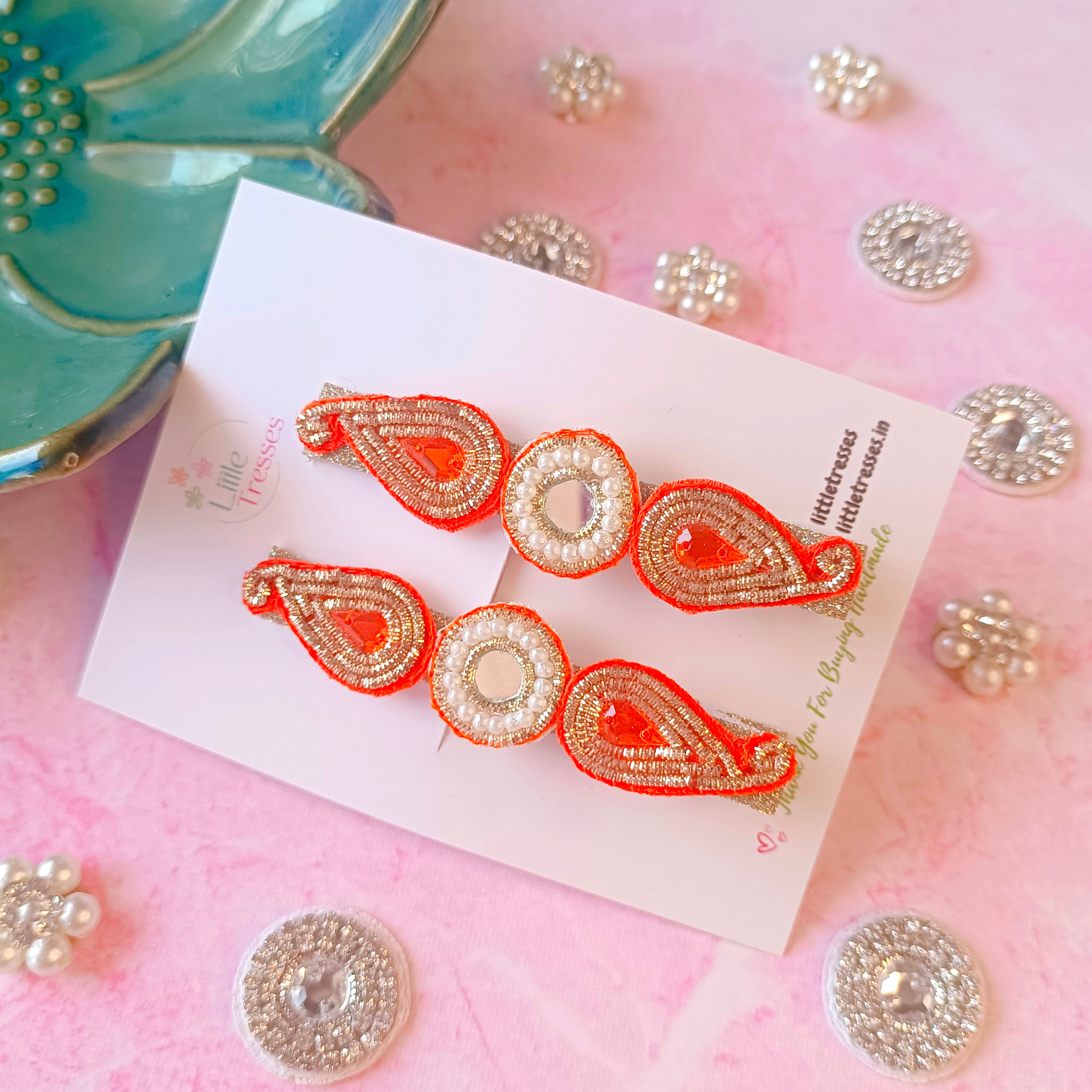 5 Colors Ethnic Ambi Design Alligator Clip Pair