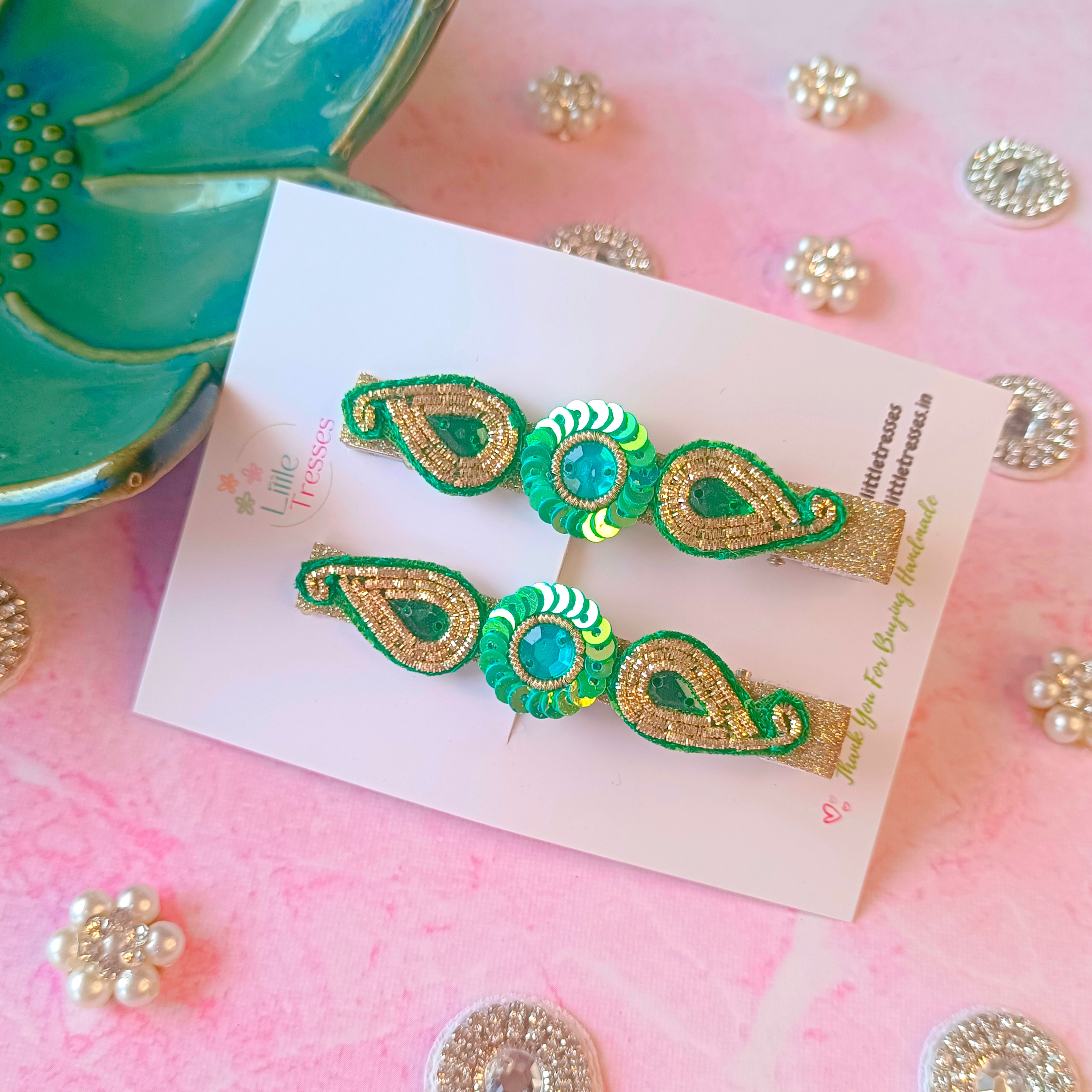 5 Colors Ethnic Ambi Design Alligator Clip Pair