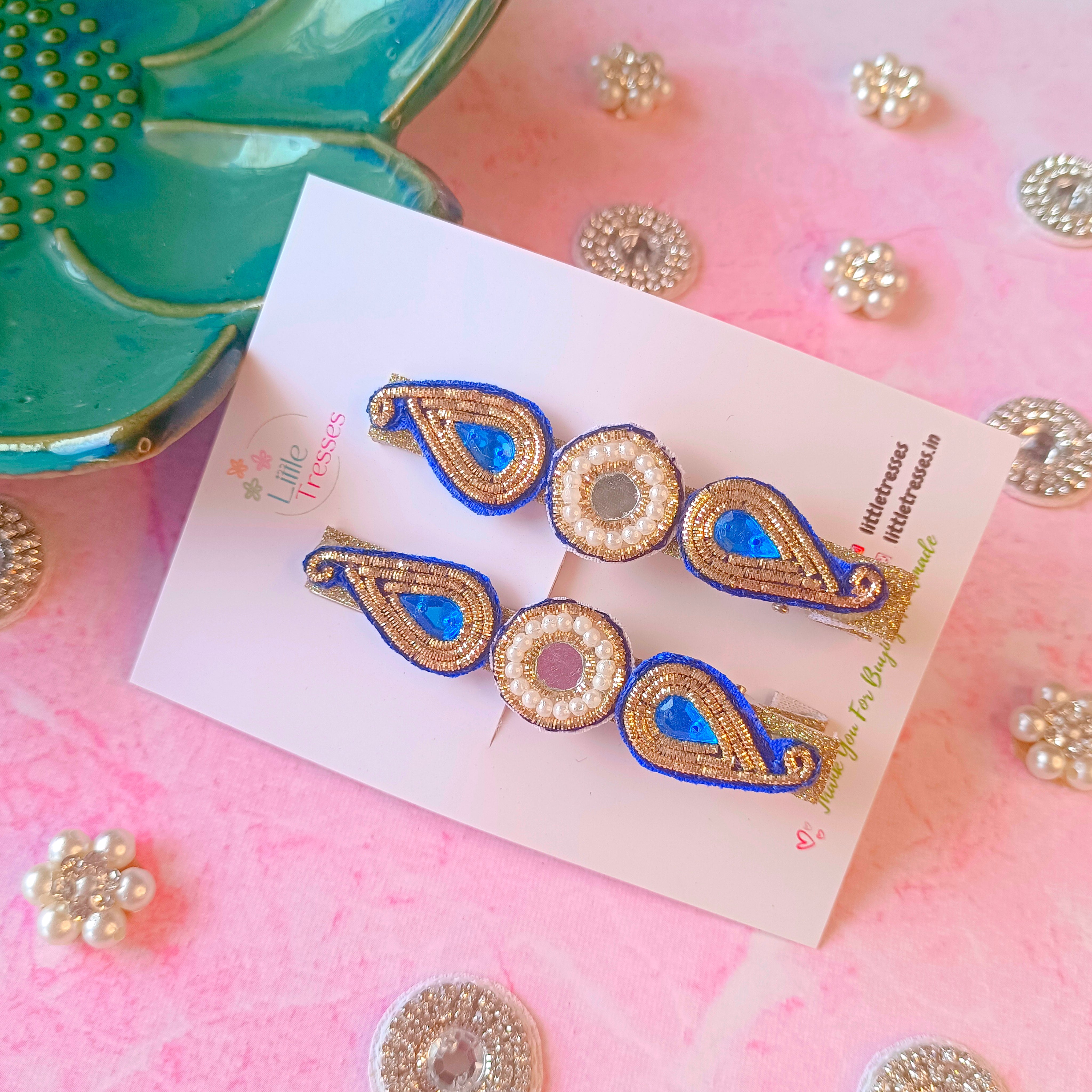 5 Colors Ethnic Ambi Design Alligator Clip Pair