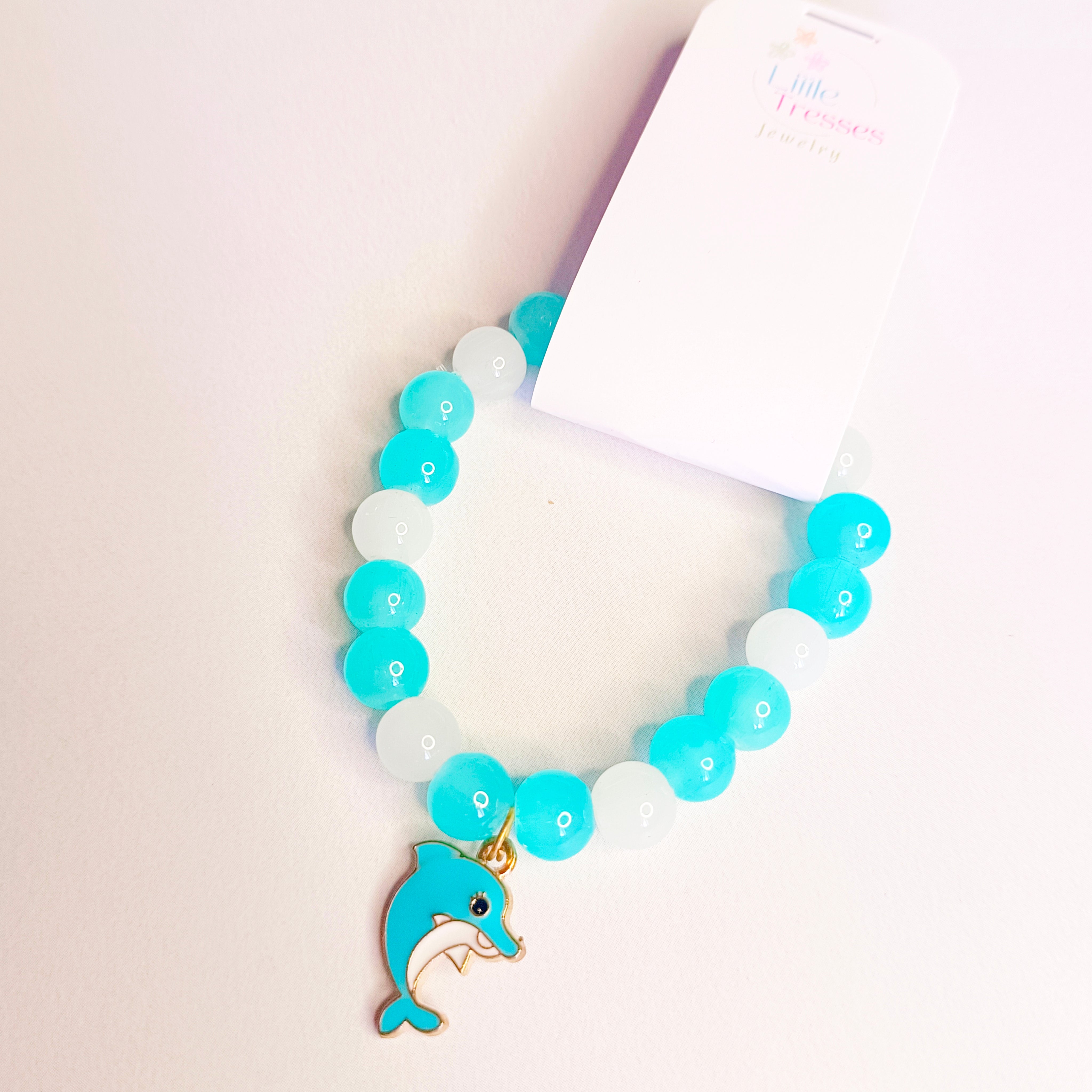 Dolphin Bracelet & Pendant Set - Blue