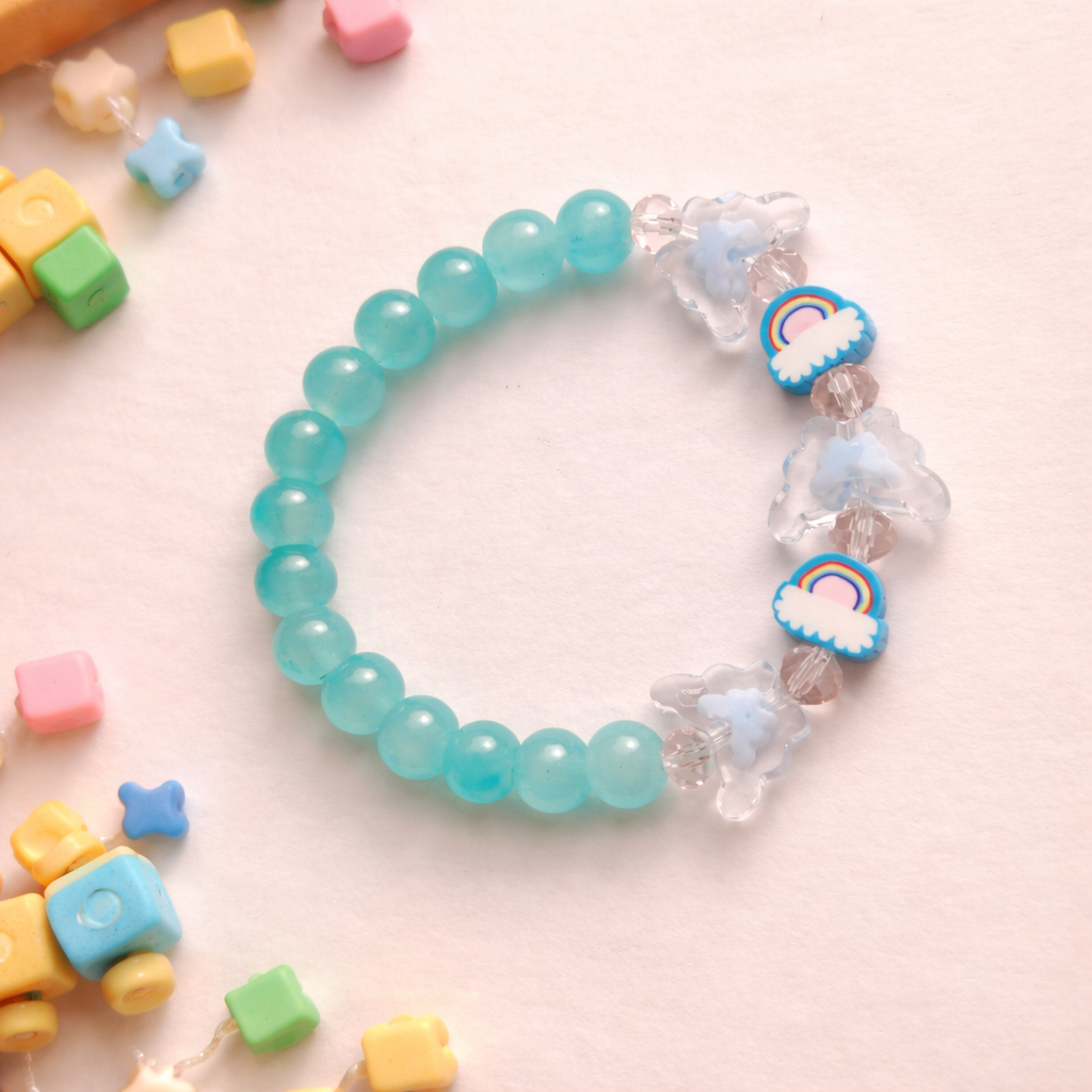 Blue Rainbow & Butterfly Bracelet