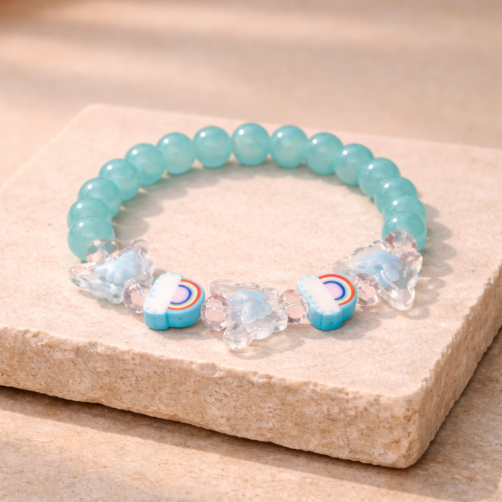 Blue Rainbow & Butterfly Bracelet