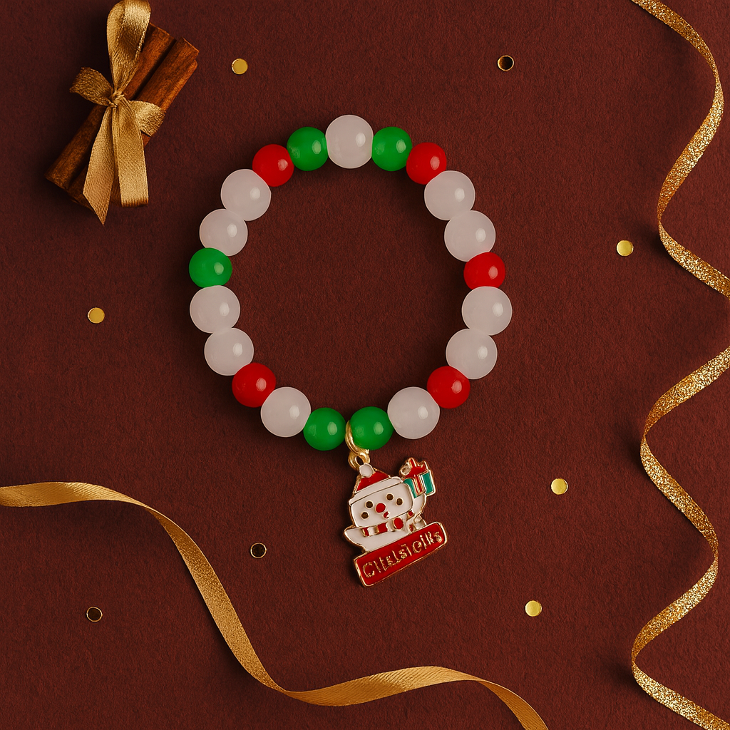 Set of 5 Christmas Bracelets with Gift Box