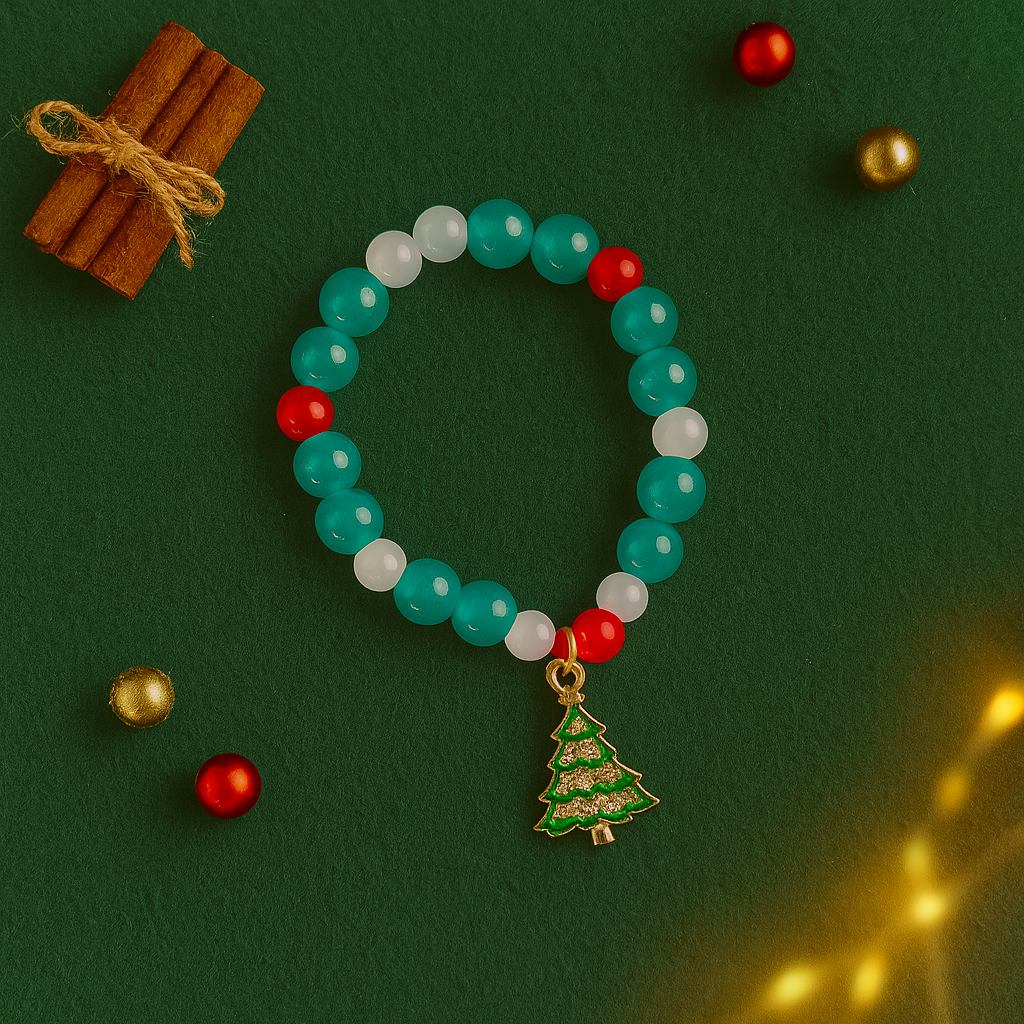 Green Christmas Tree Bracelet