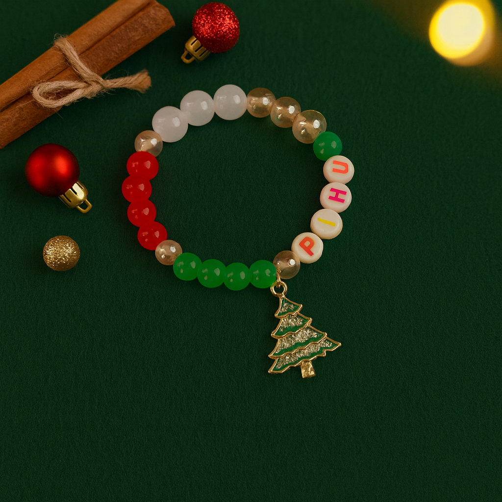 Set of 5 Christmas Bracelets with Gift Box
