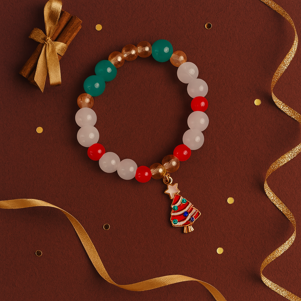 Set of 5 Christmas Bracelets with Gift Box