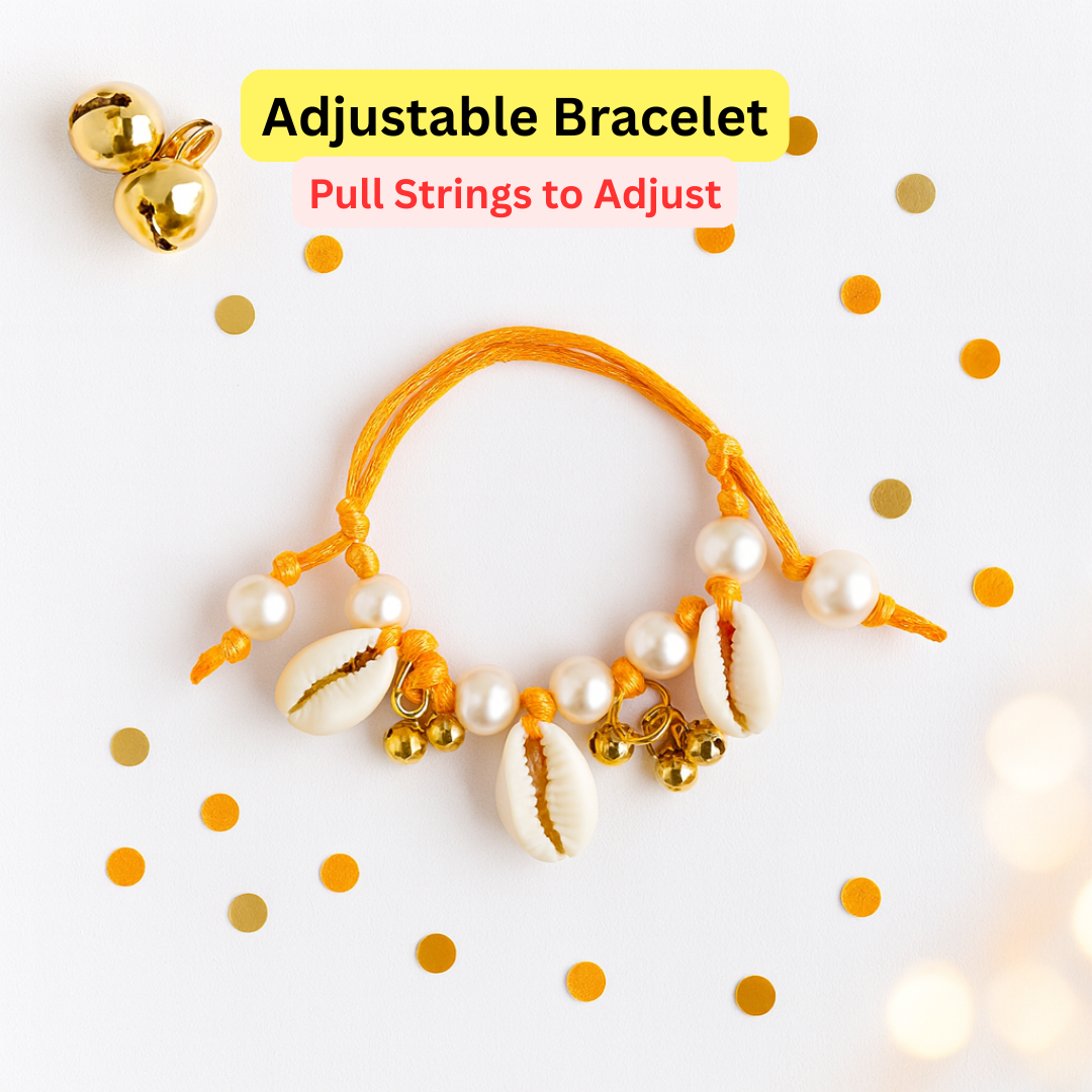 Adjustable Kaudi and Ghunghroo Bracelet - Style 2