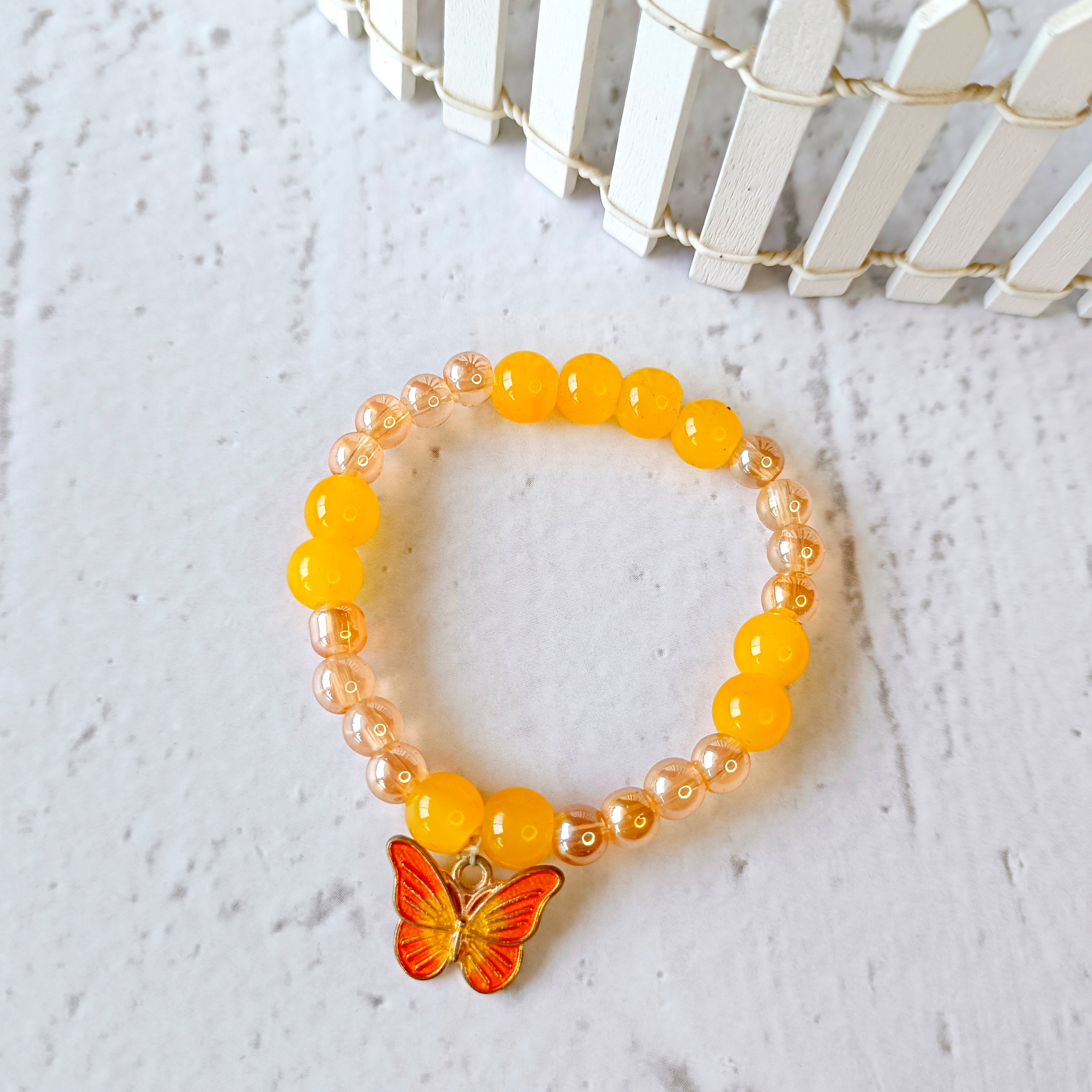 Butterfly Bracelet - Orange & Yellow