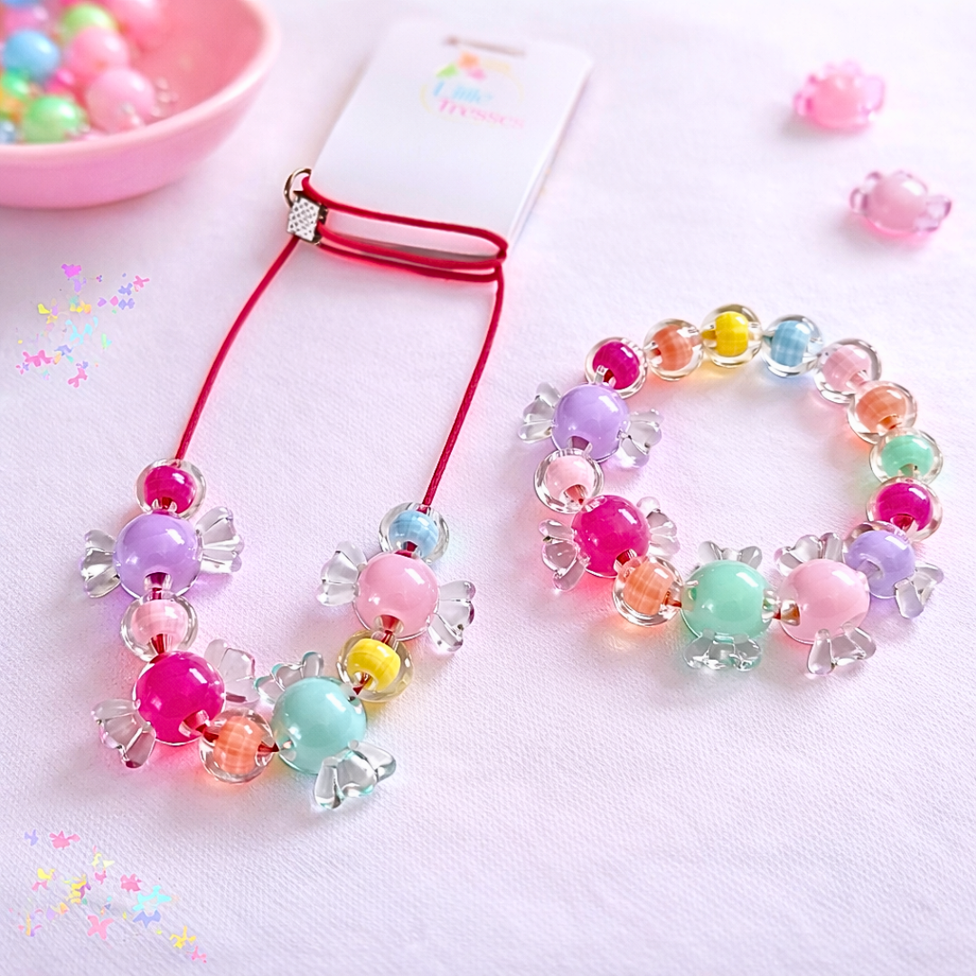 Multicolor Toffee Bracelet and Pendant Jewelry Gift Box