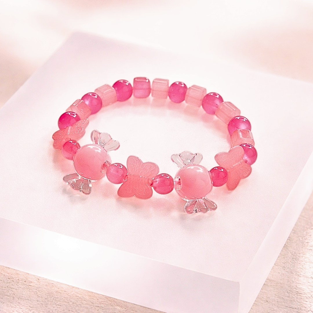 Baby Pink Toffee Bracelet and Earrings Jewelry Combo (Copy)