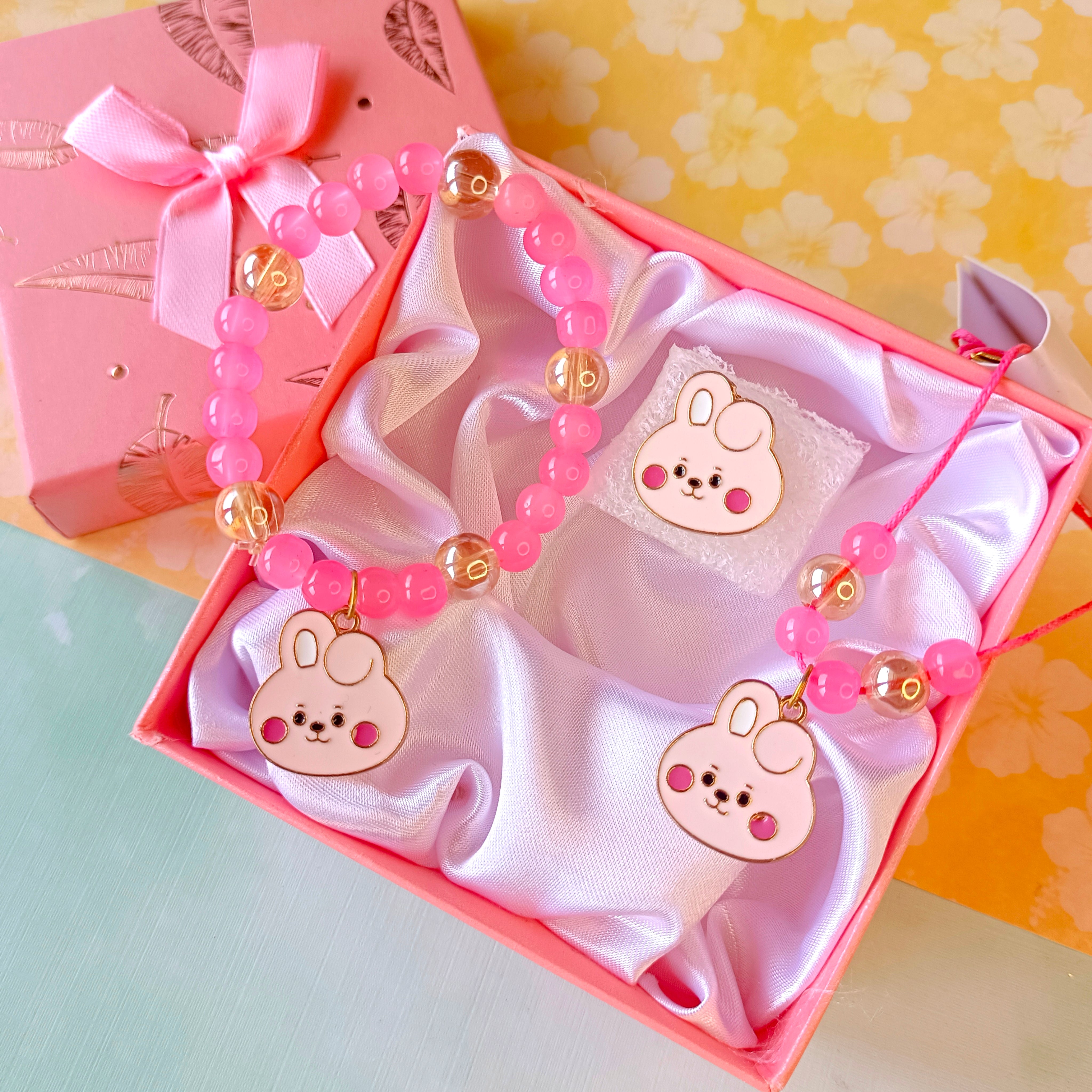 Pink Bunny Hop Charm Gift Box