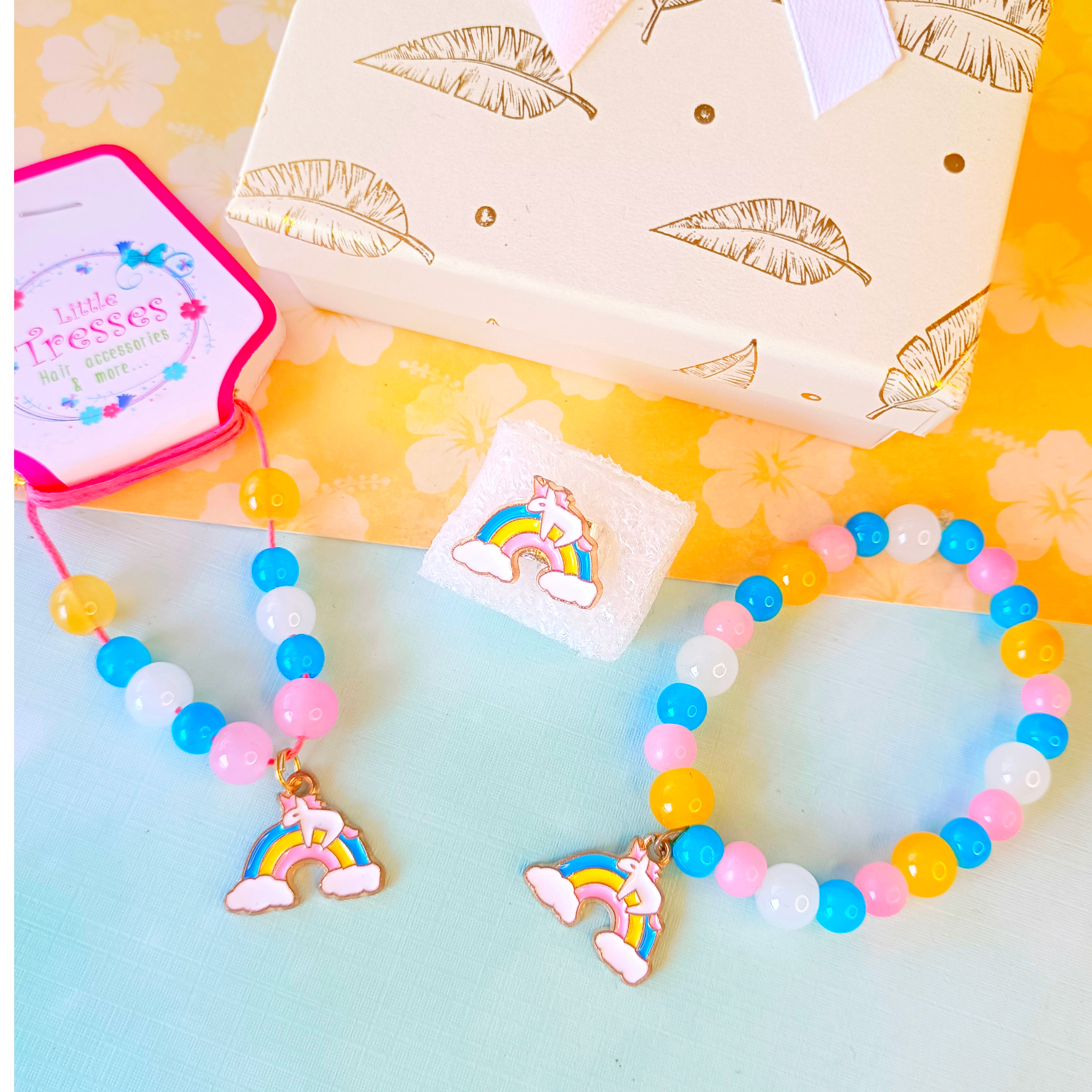 Whimsical Rainbow Unicorn Jewelry Gift Box