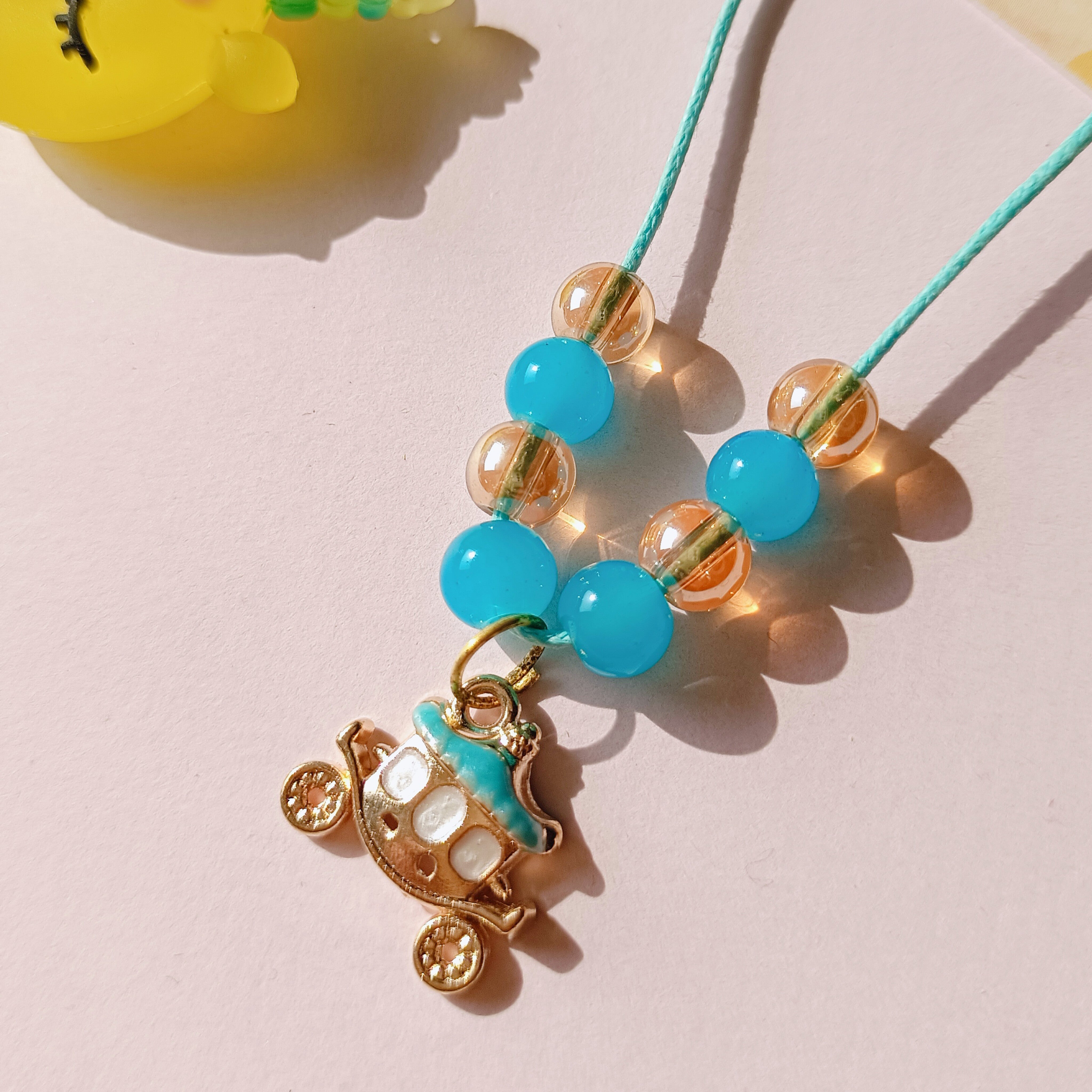 Princess Carriage Pendant - Blue