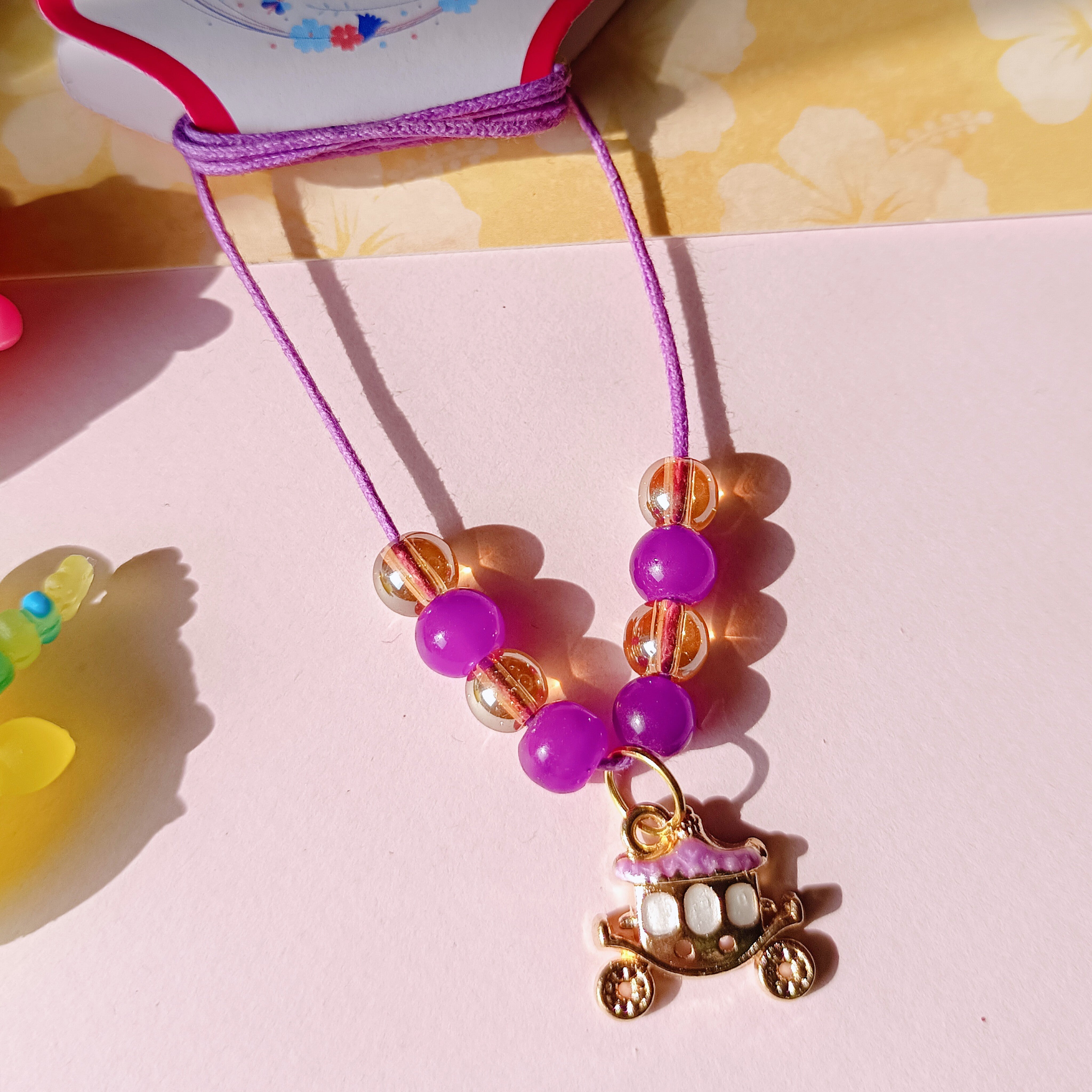 Princess Carriage Pendant - Purple