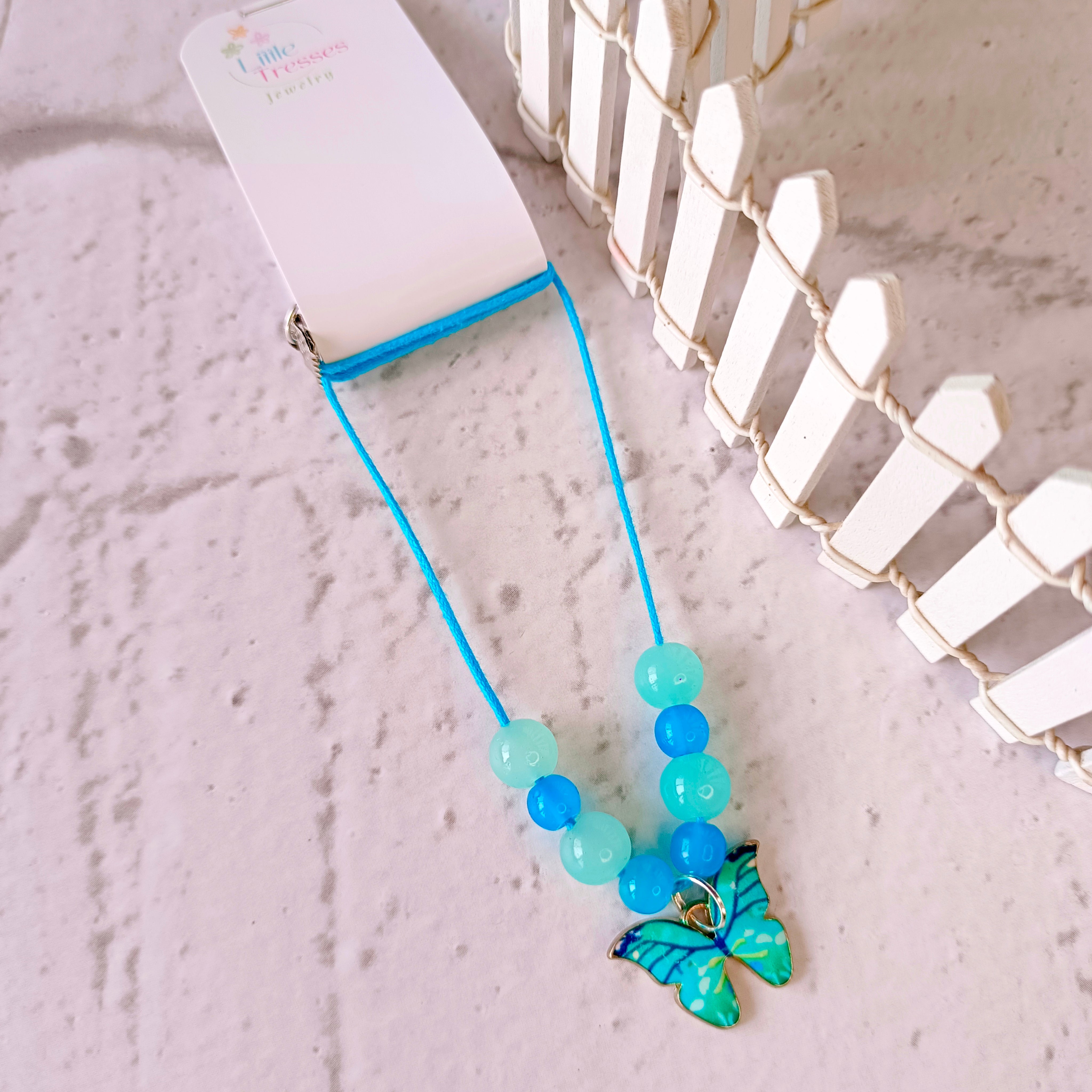 Designer Butterfly Pendant - Blue