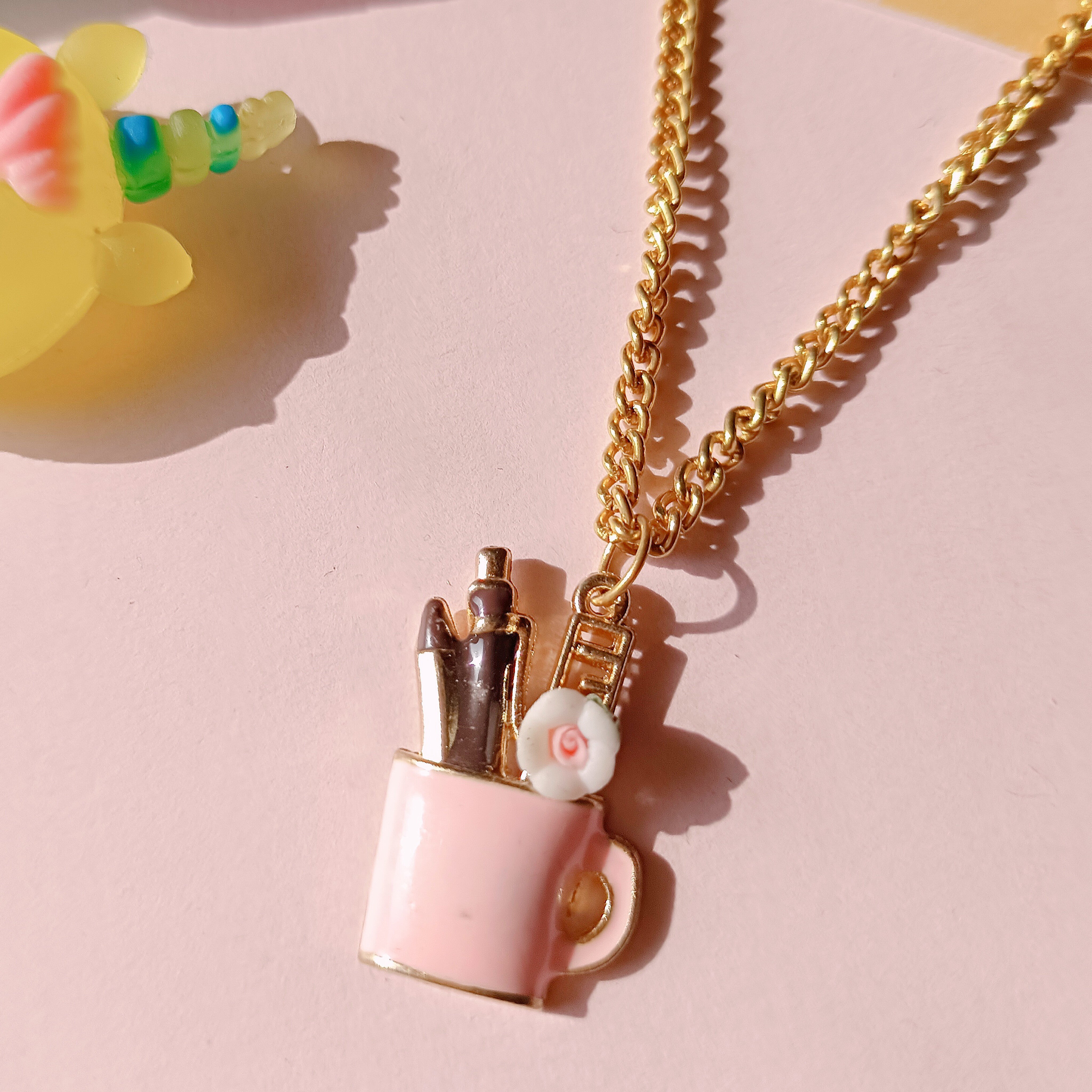 My Paint Brush Pendant - Pink