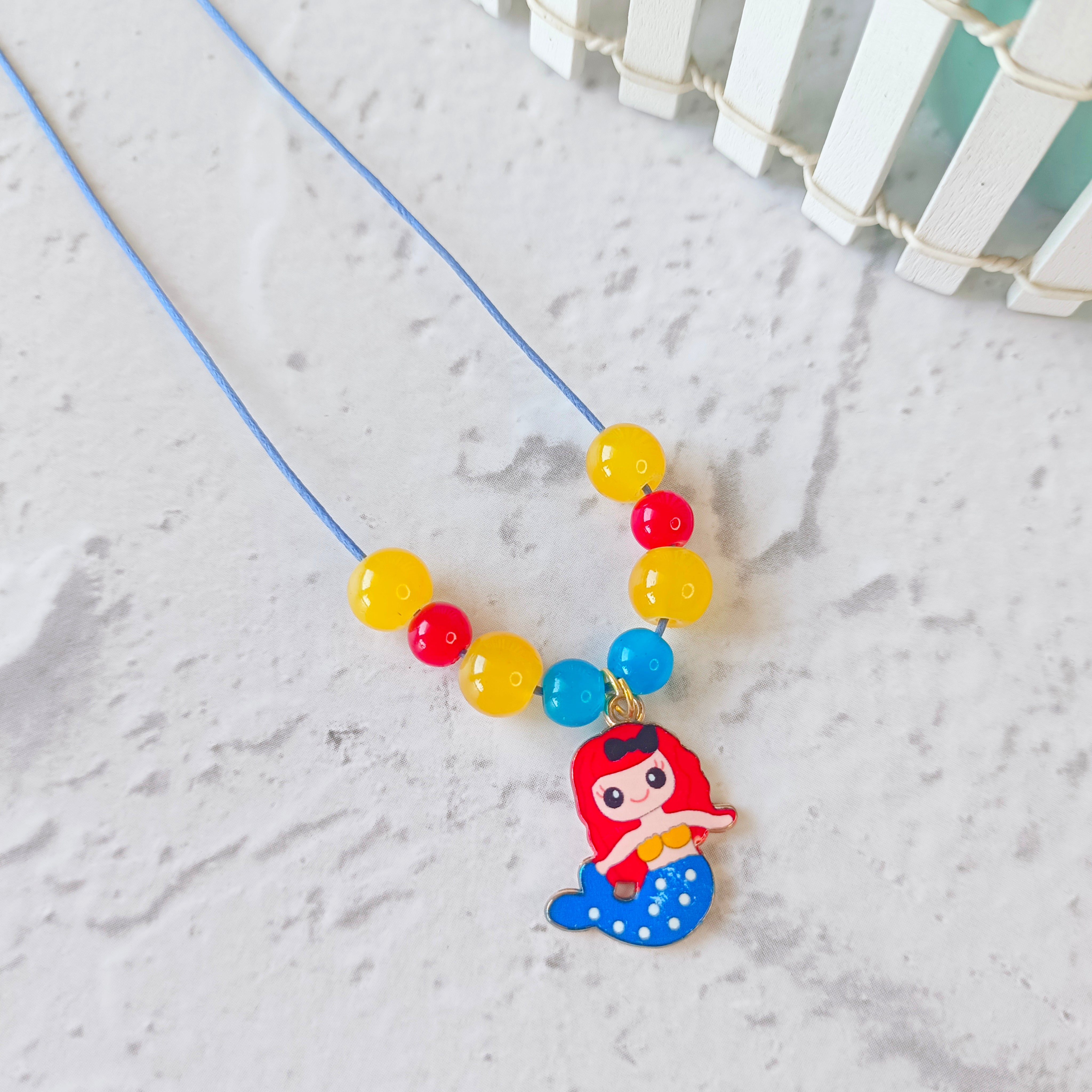 Mermaid Charm Pendant - Blue