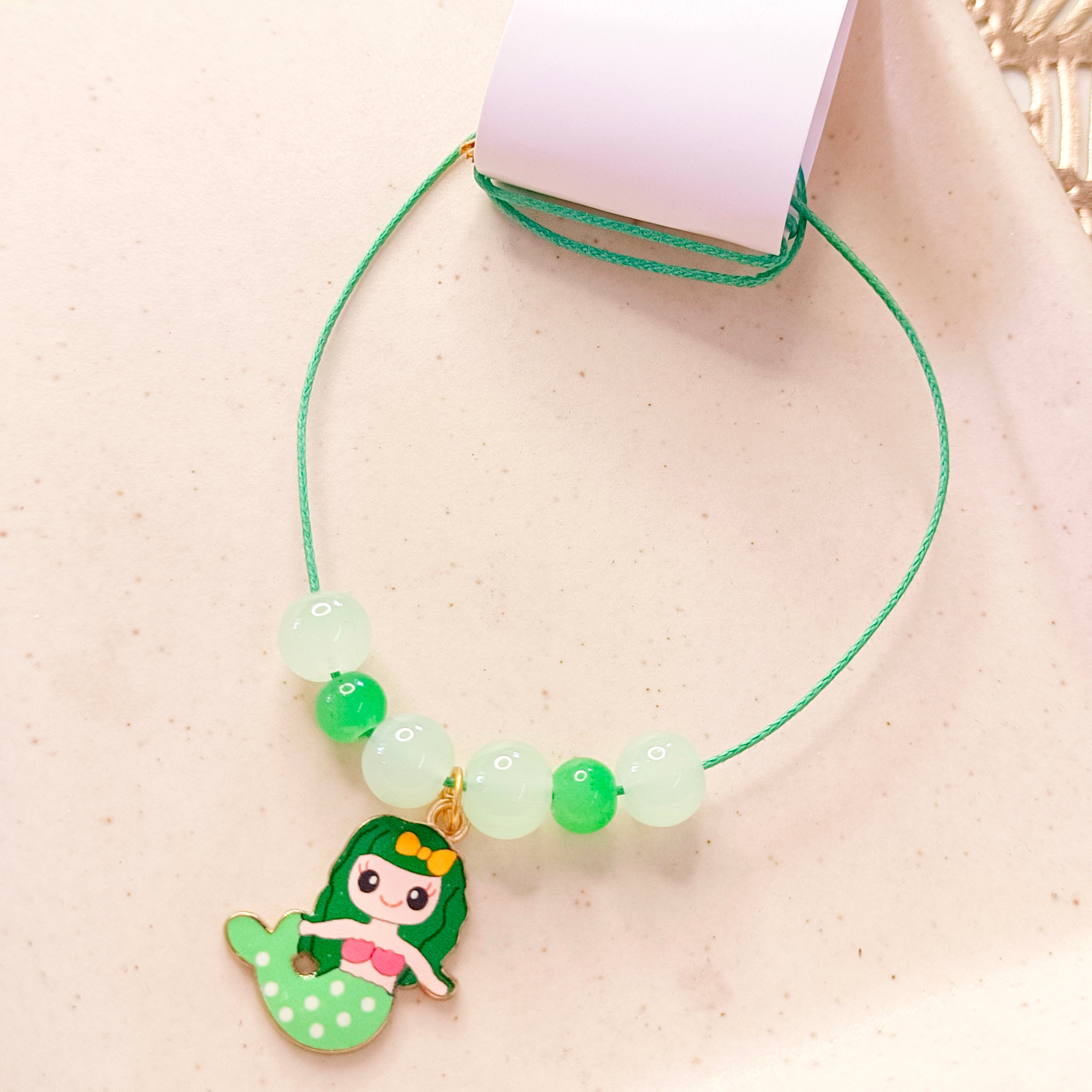 Mermaid Bracelet & Pendant Set - Green
