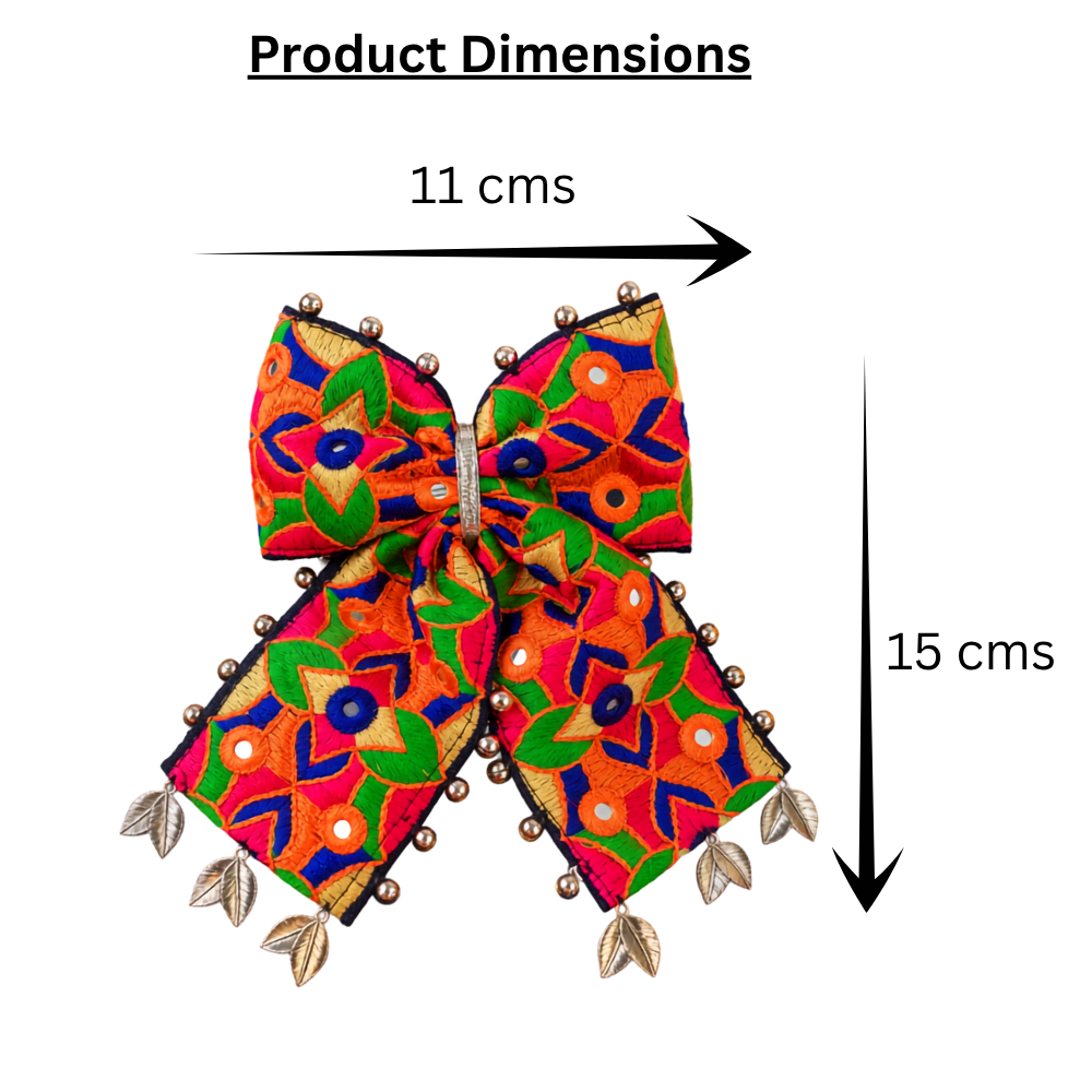 Utsavi Navratri PiggyTail Bow Alligator Clip