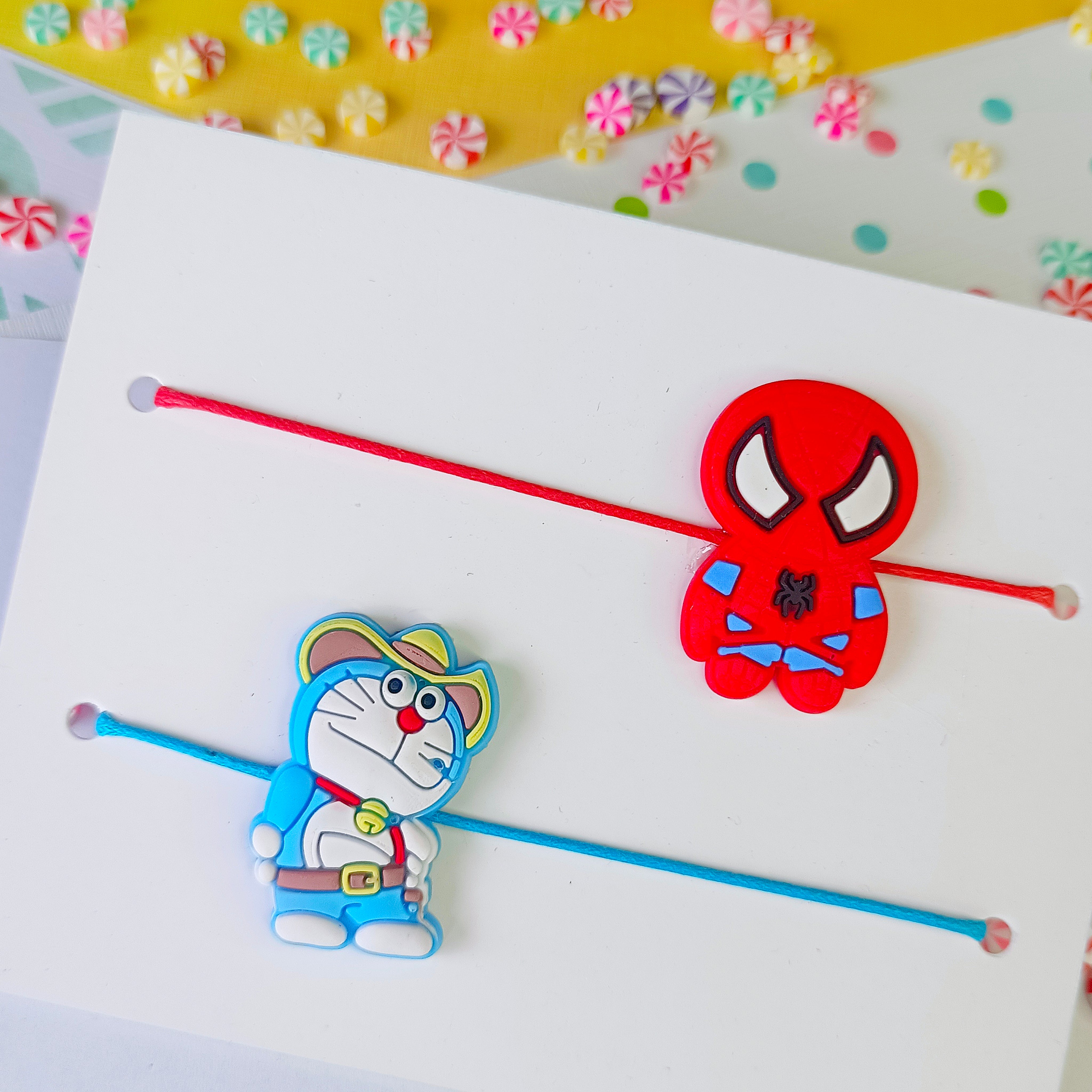 Combo of Spiderman & Doraemon Rakhi
