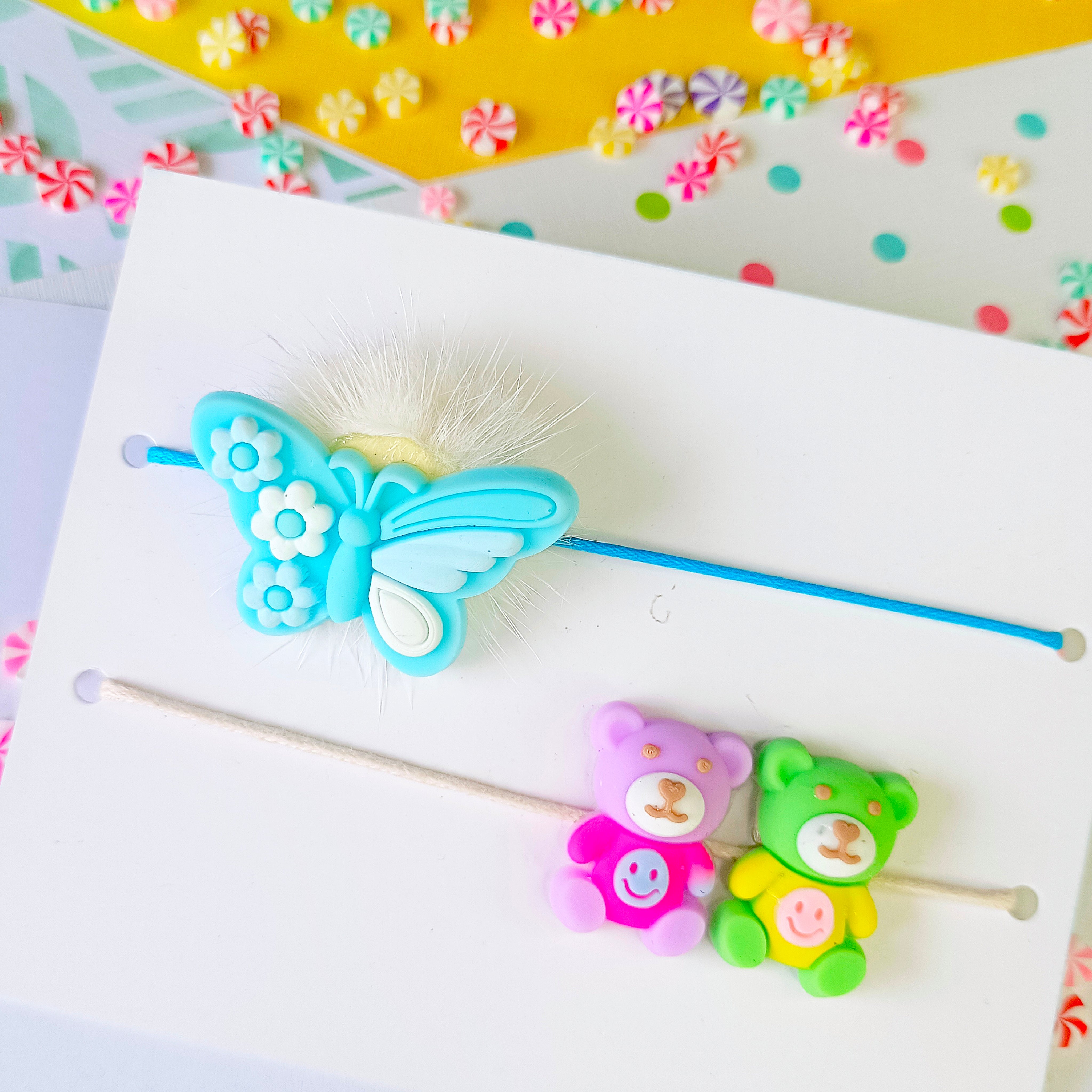 Combo of Blue Butterfly & Twin Bear Rakhi
