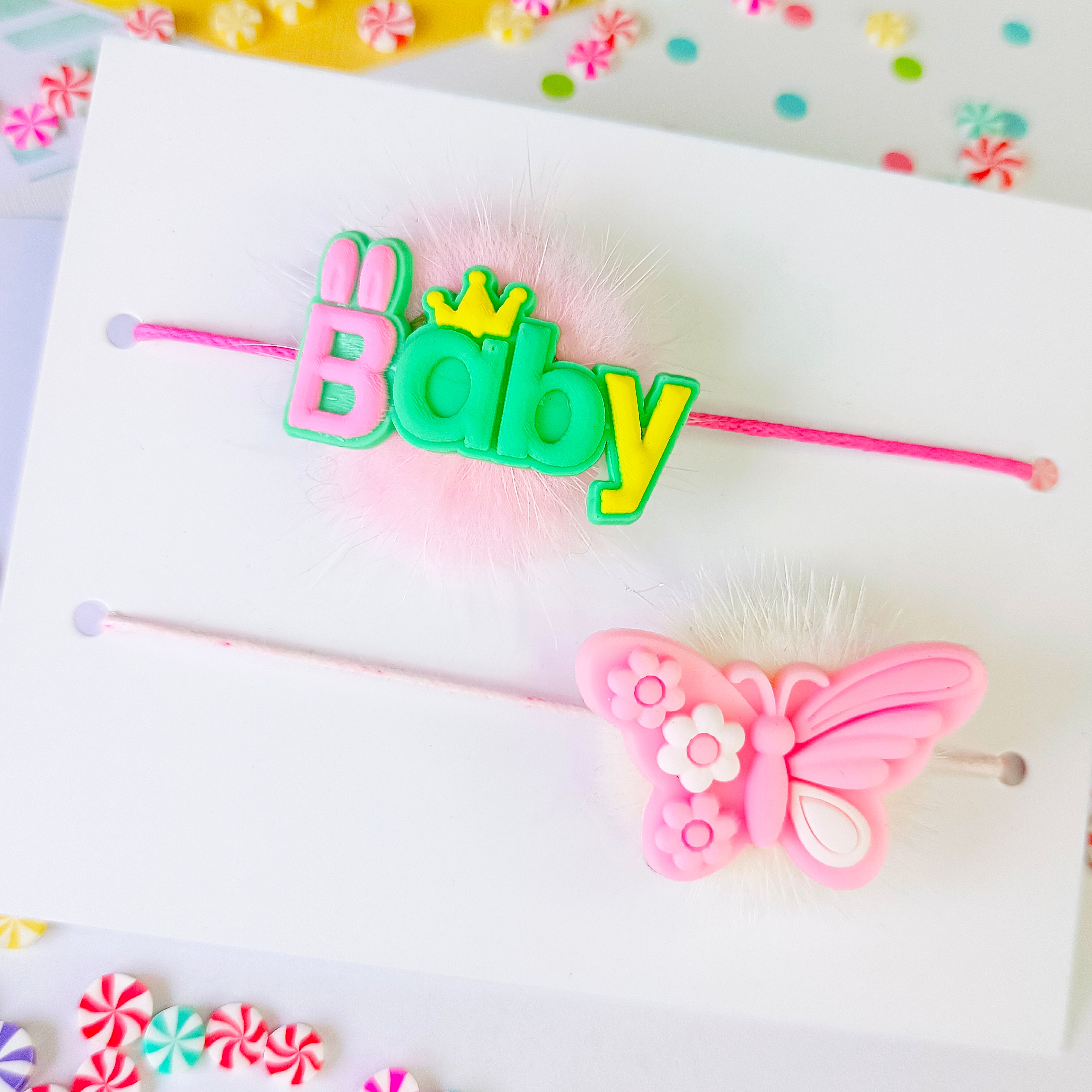 Combo of Baby & Pink Butterfly Rakhi