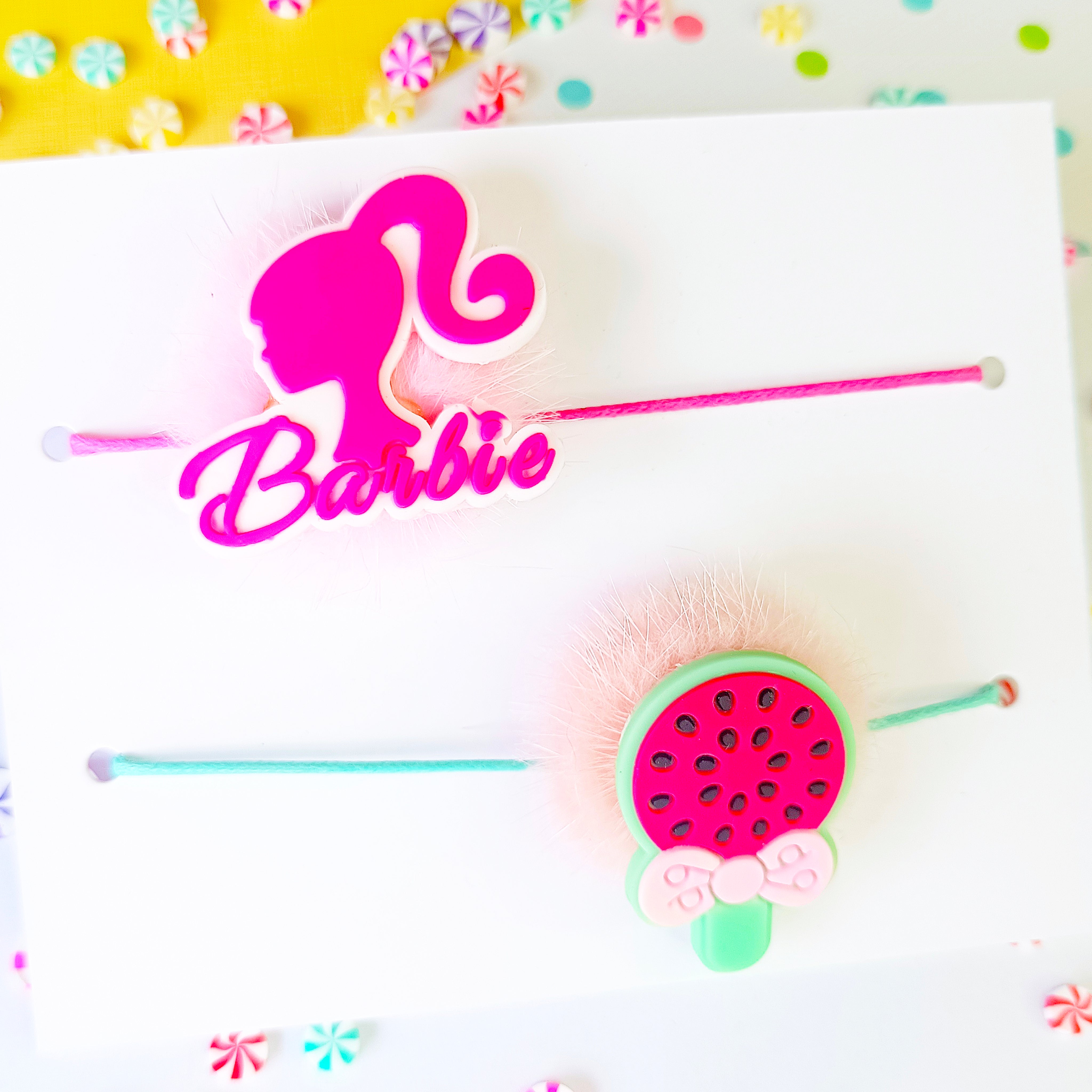 Combo of Barbie & Watermelon Lolly Rakhi