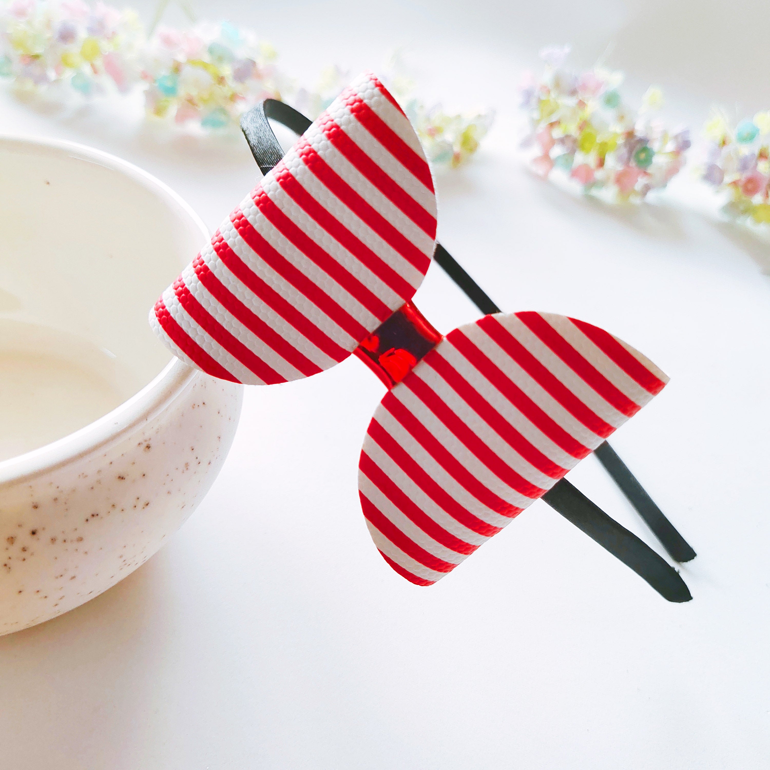 Red & White Stripes TBD Headband