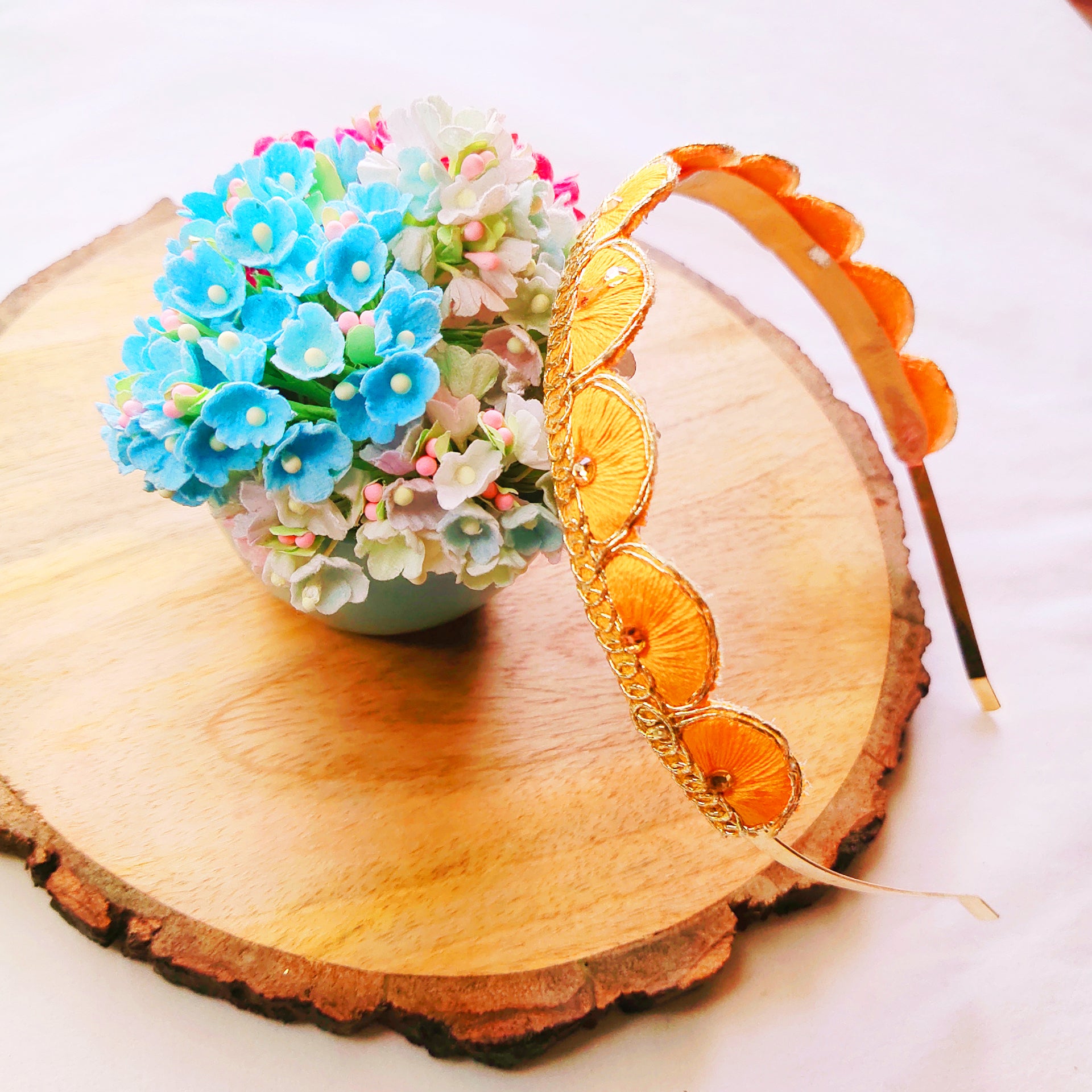 Yellow Scalloped Designer Headband