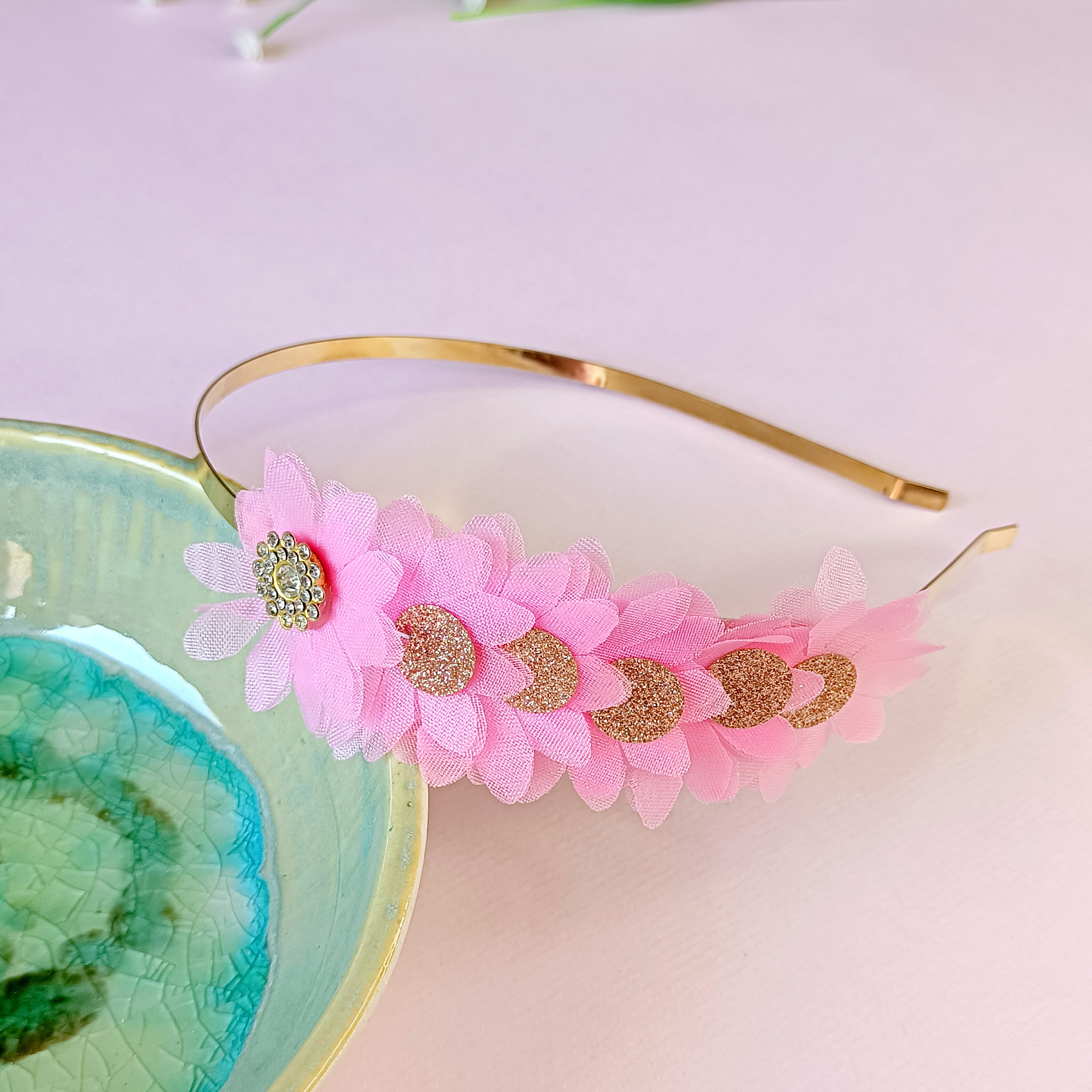 Bunch of Flowers Headband - Light Pink