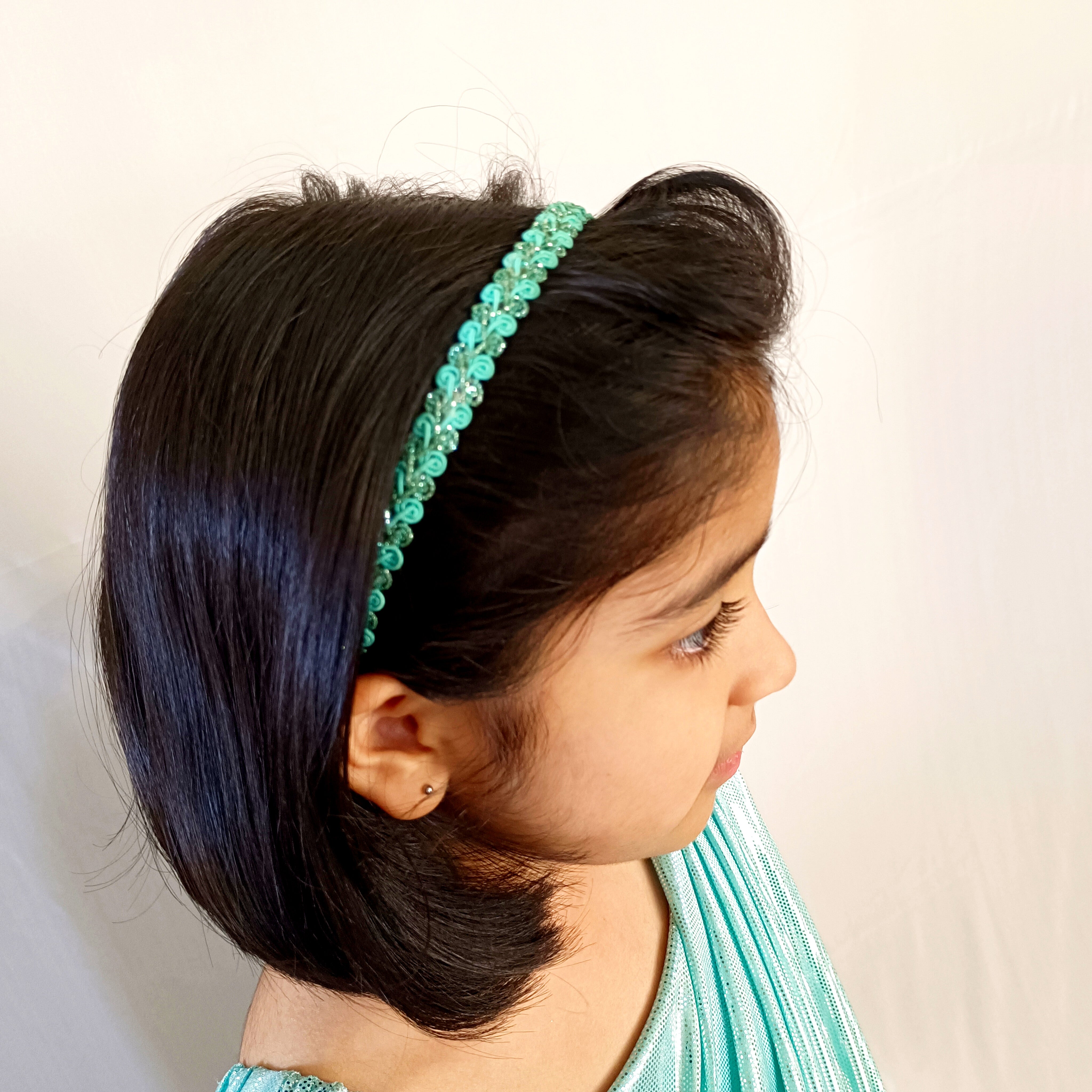Green Loopy Pattern Headband
